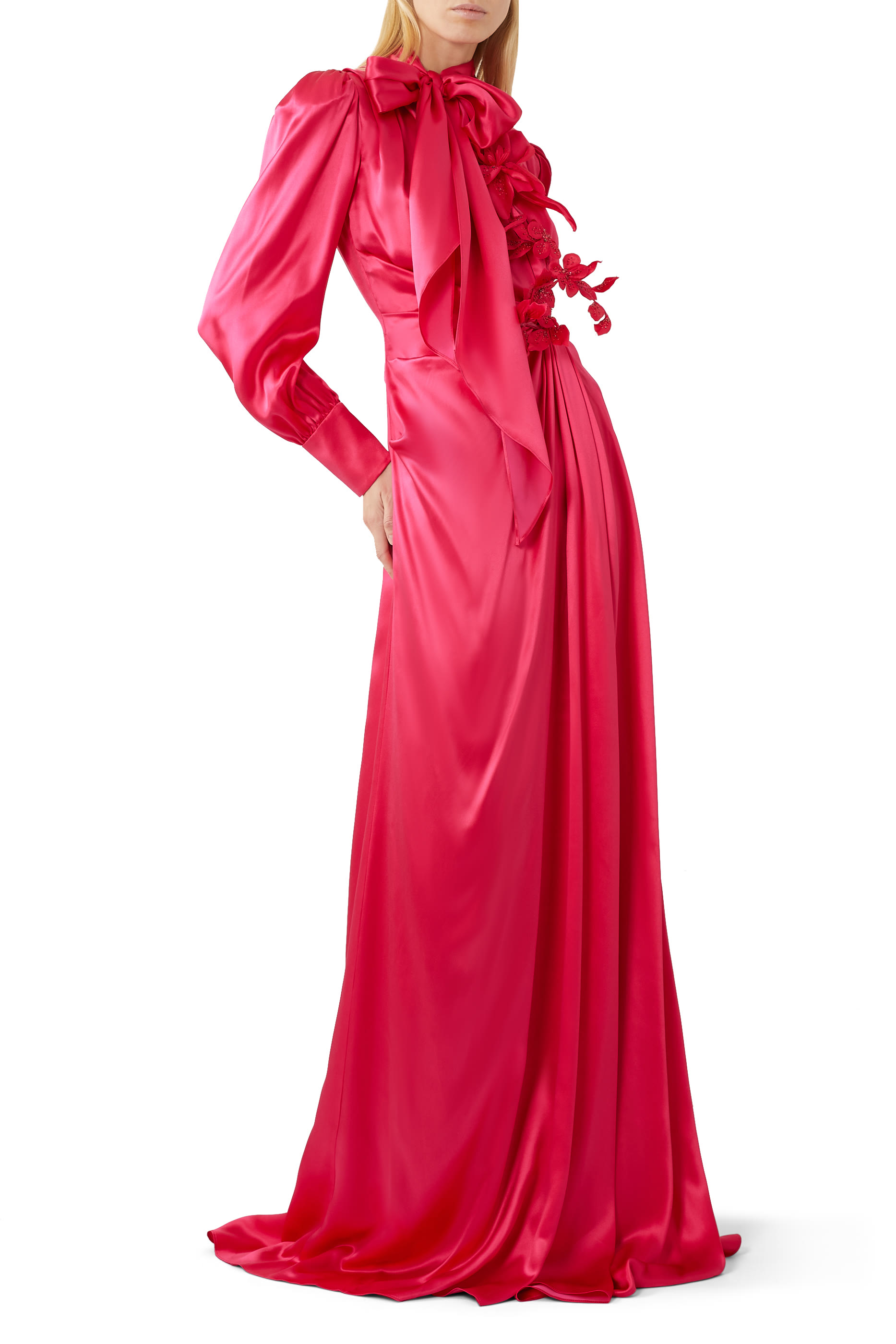 Nojum Embellished Silk Dress