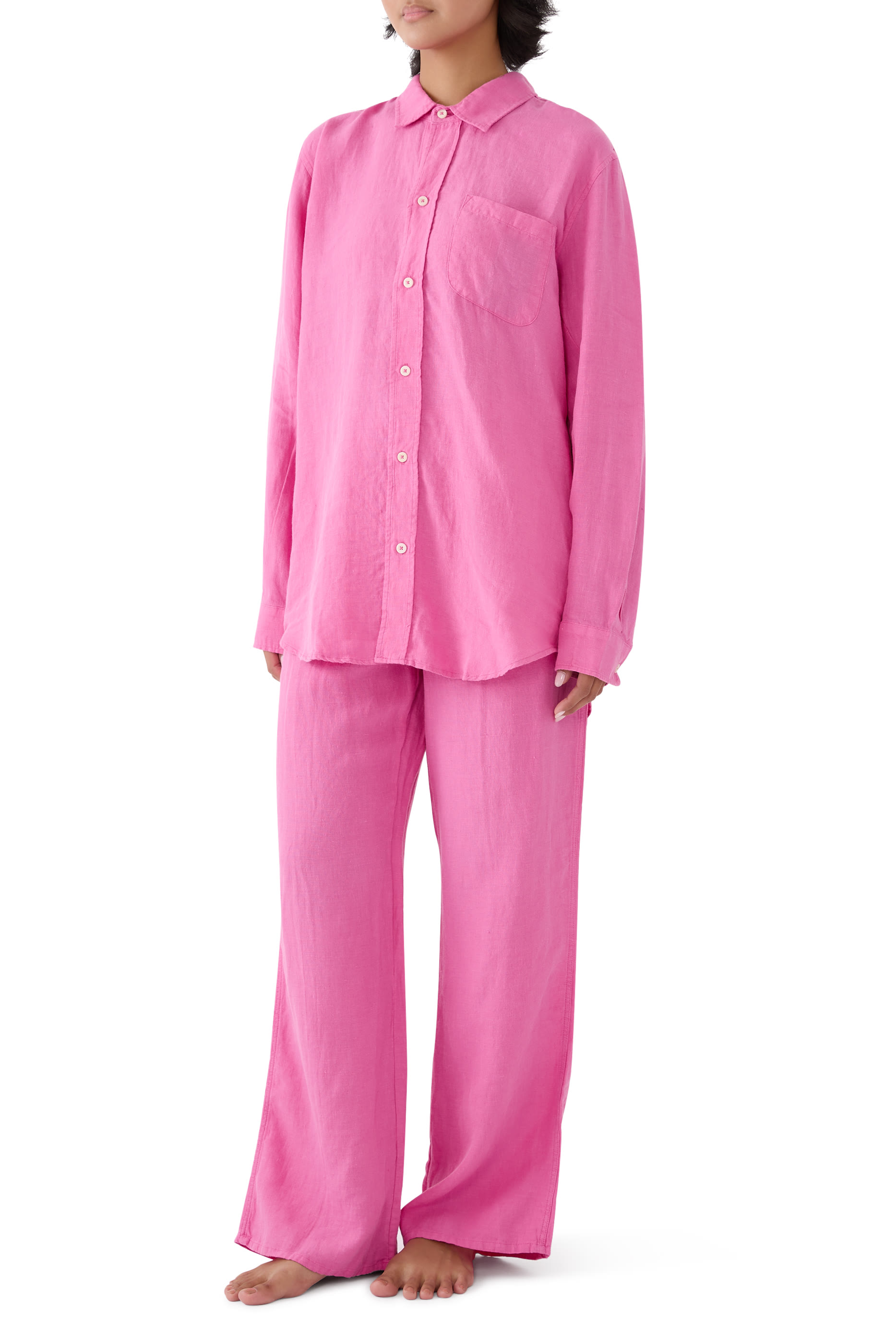 طقم بيجاما كتان