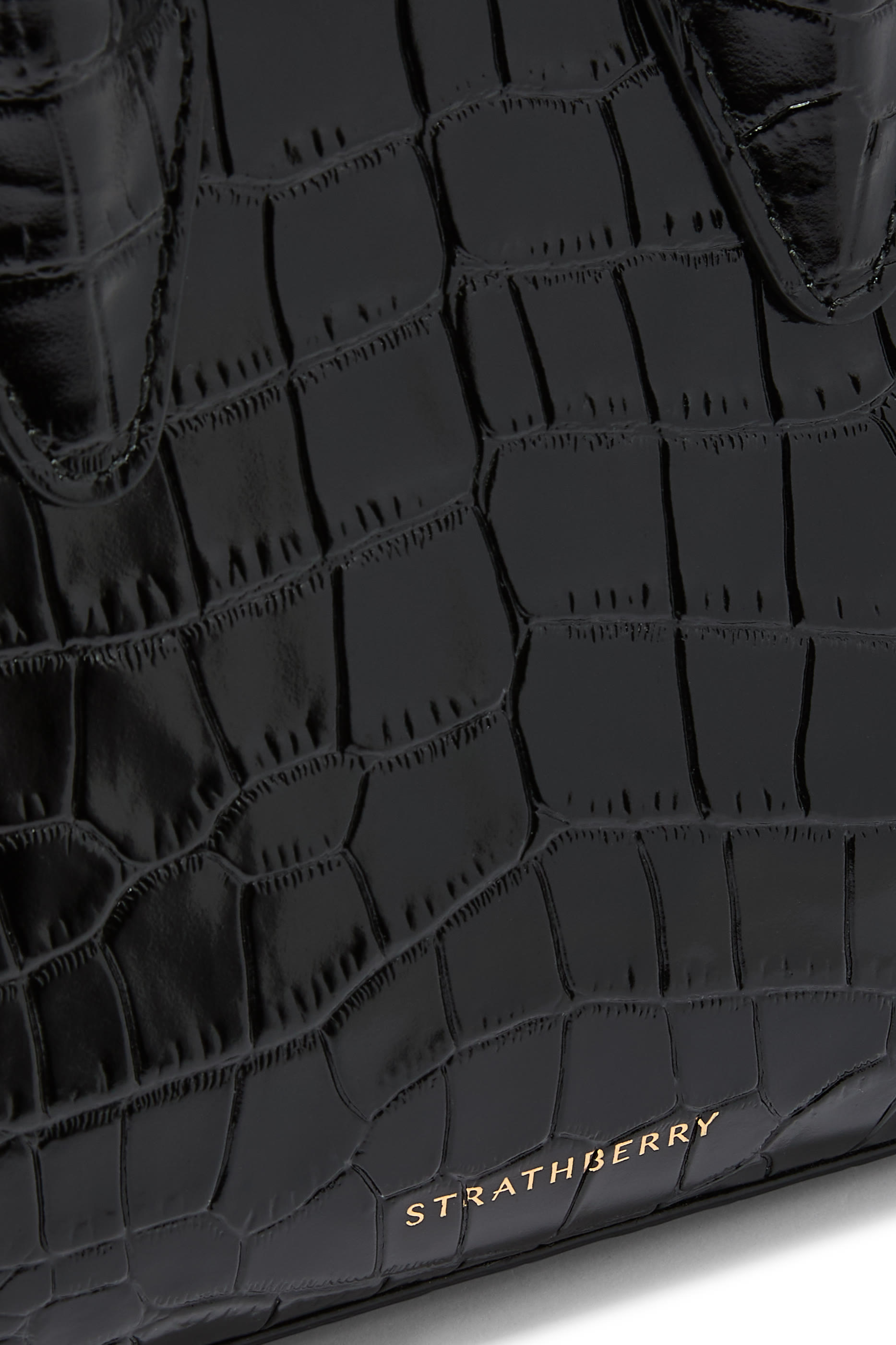 حقيبة نانو بنقشة جلد تمساح ويد علوية