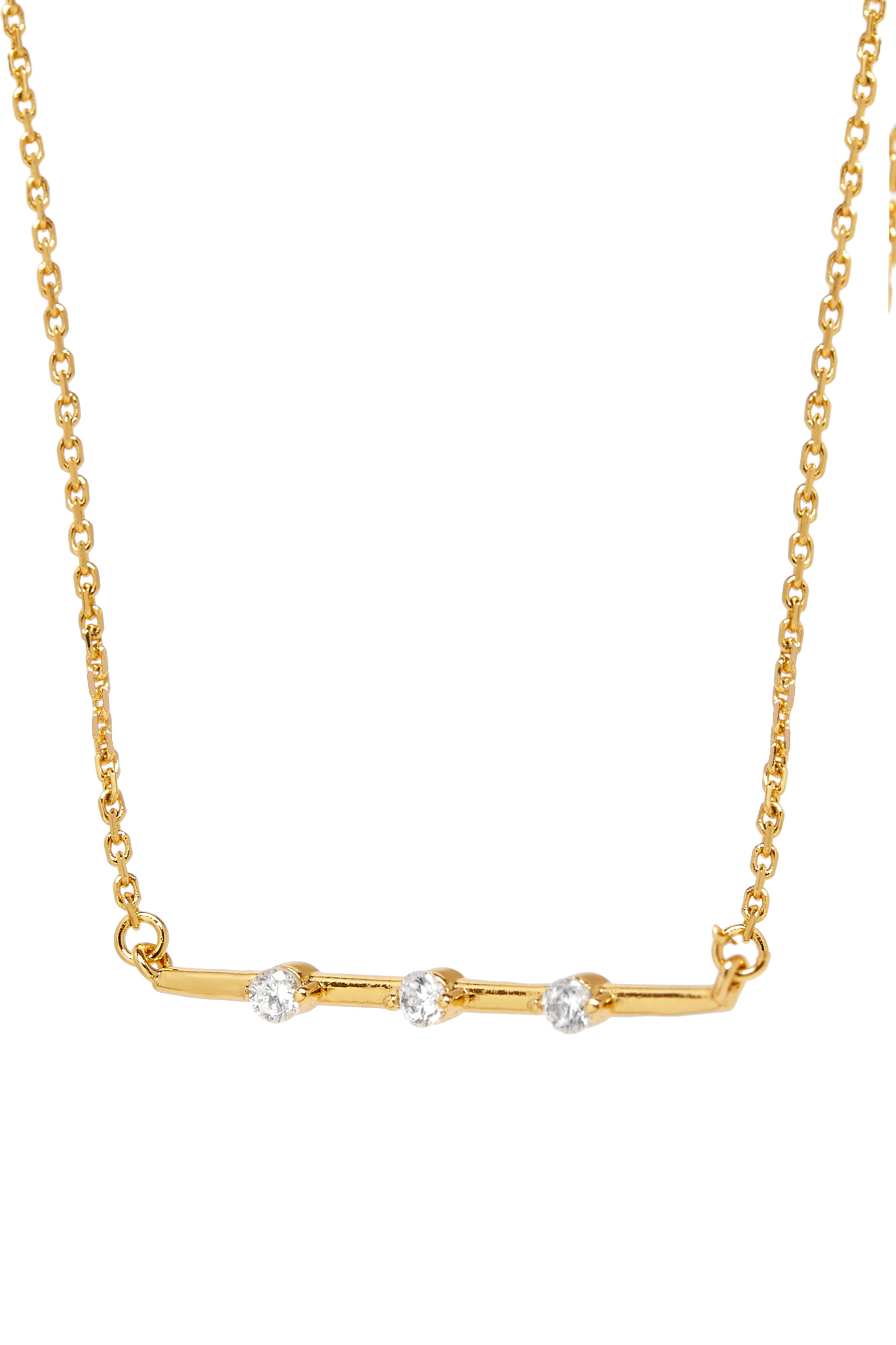 قلادة هينت اوف شيمر بدلاية مرصعة بأحجار زركونيا، معدن مطلي