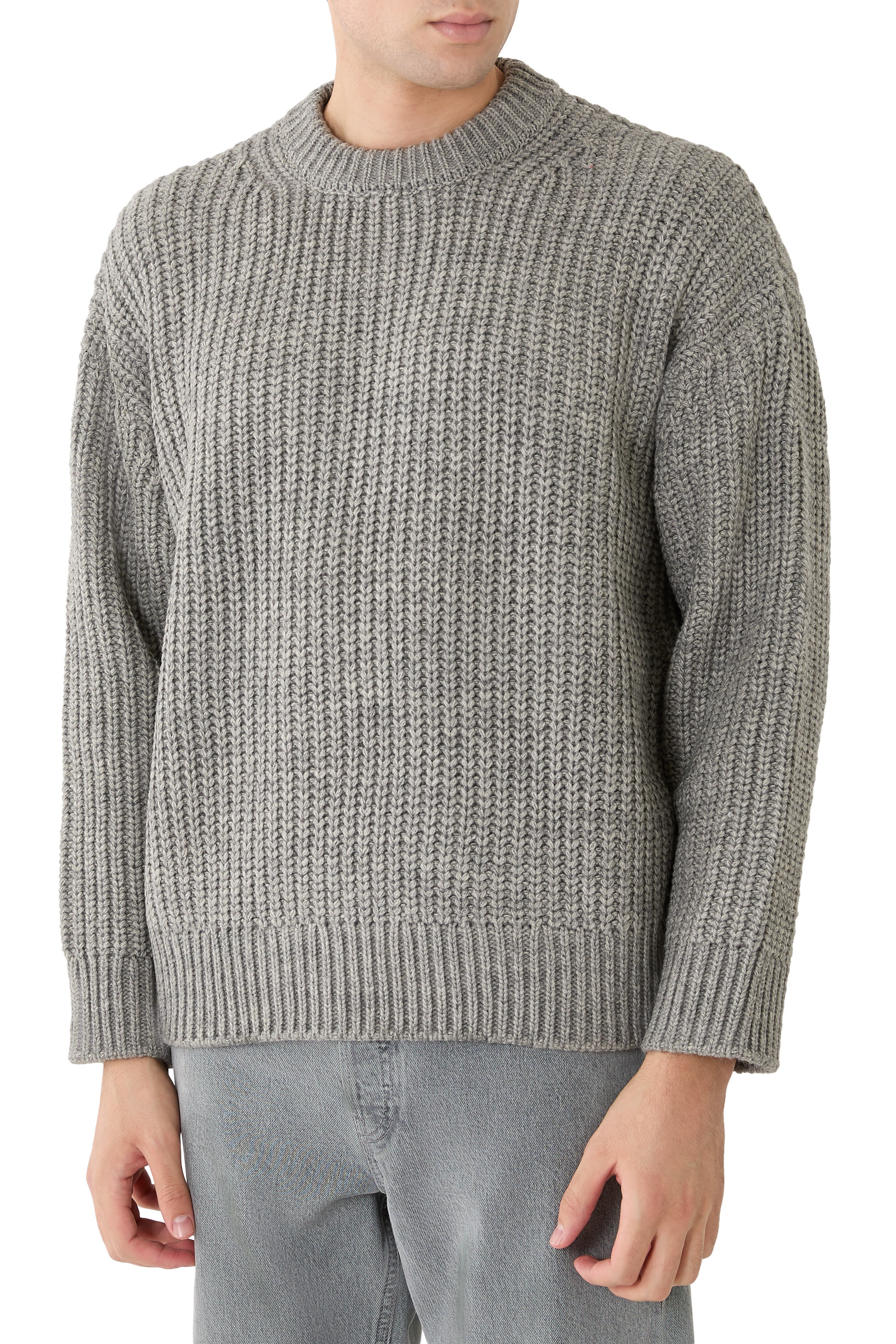 Chunky Rib Knit Crewneck 