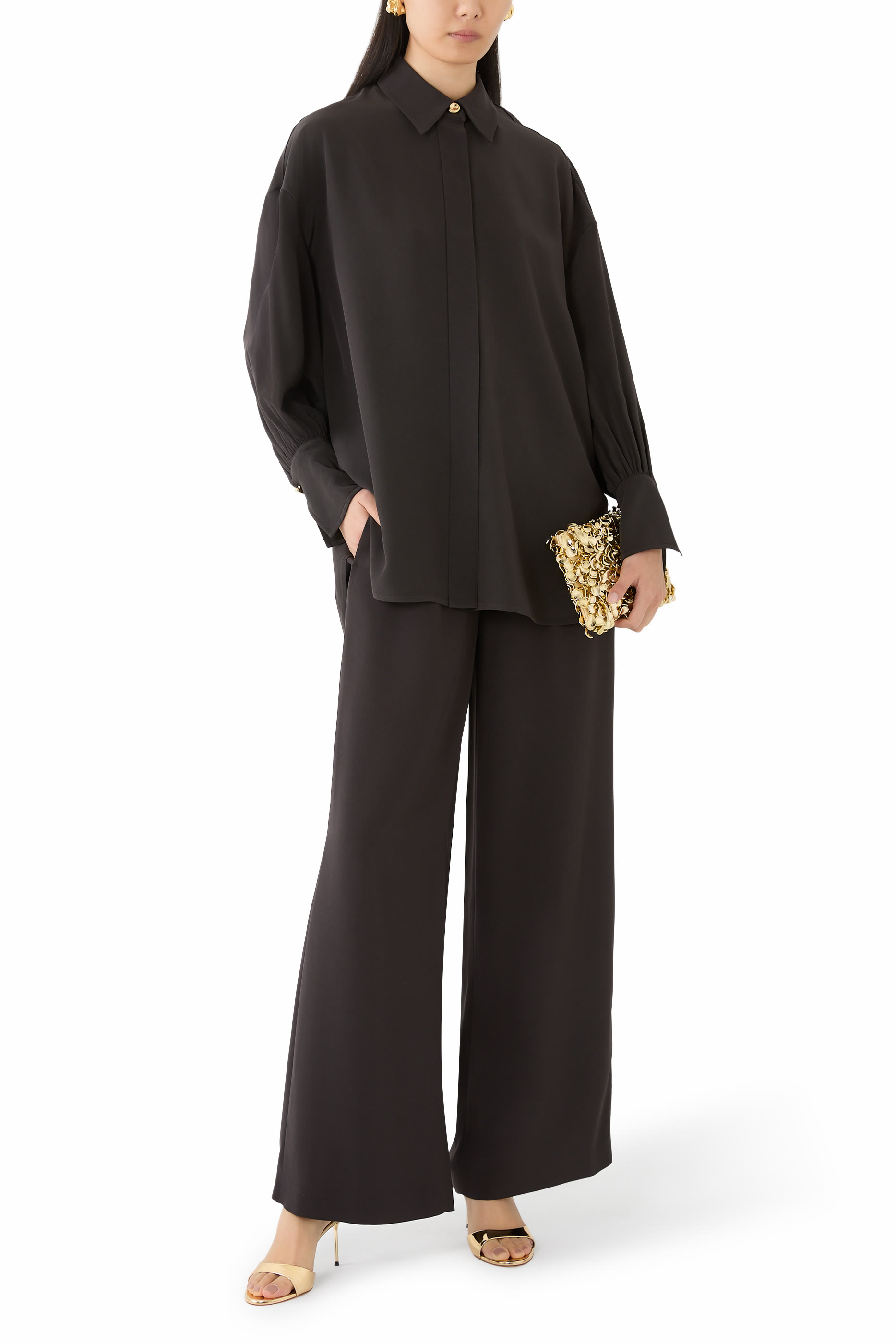 بلوزة كاميليا ساتان تويل