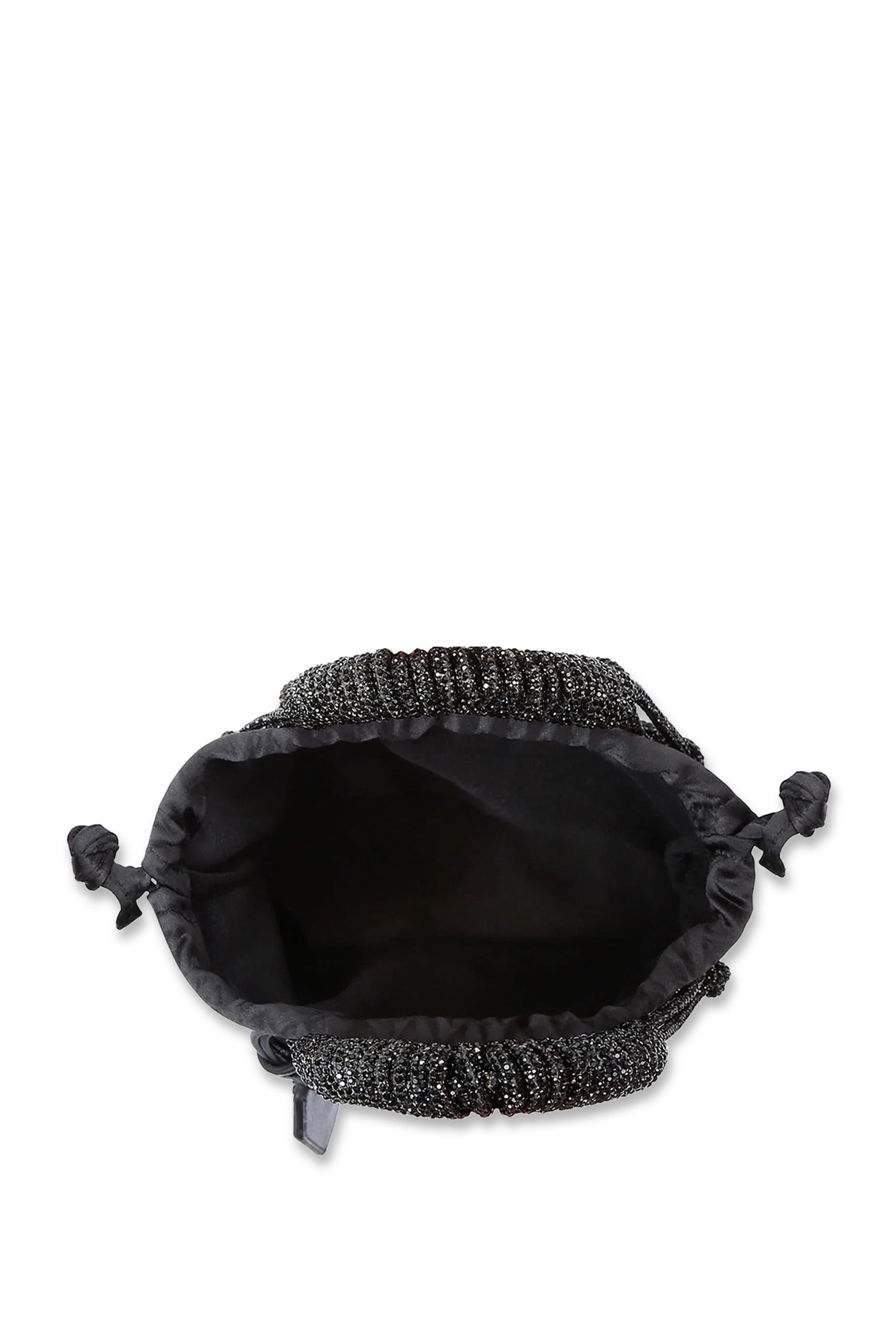 حقيبة صغيرة بمكرمية وكريستال