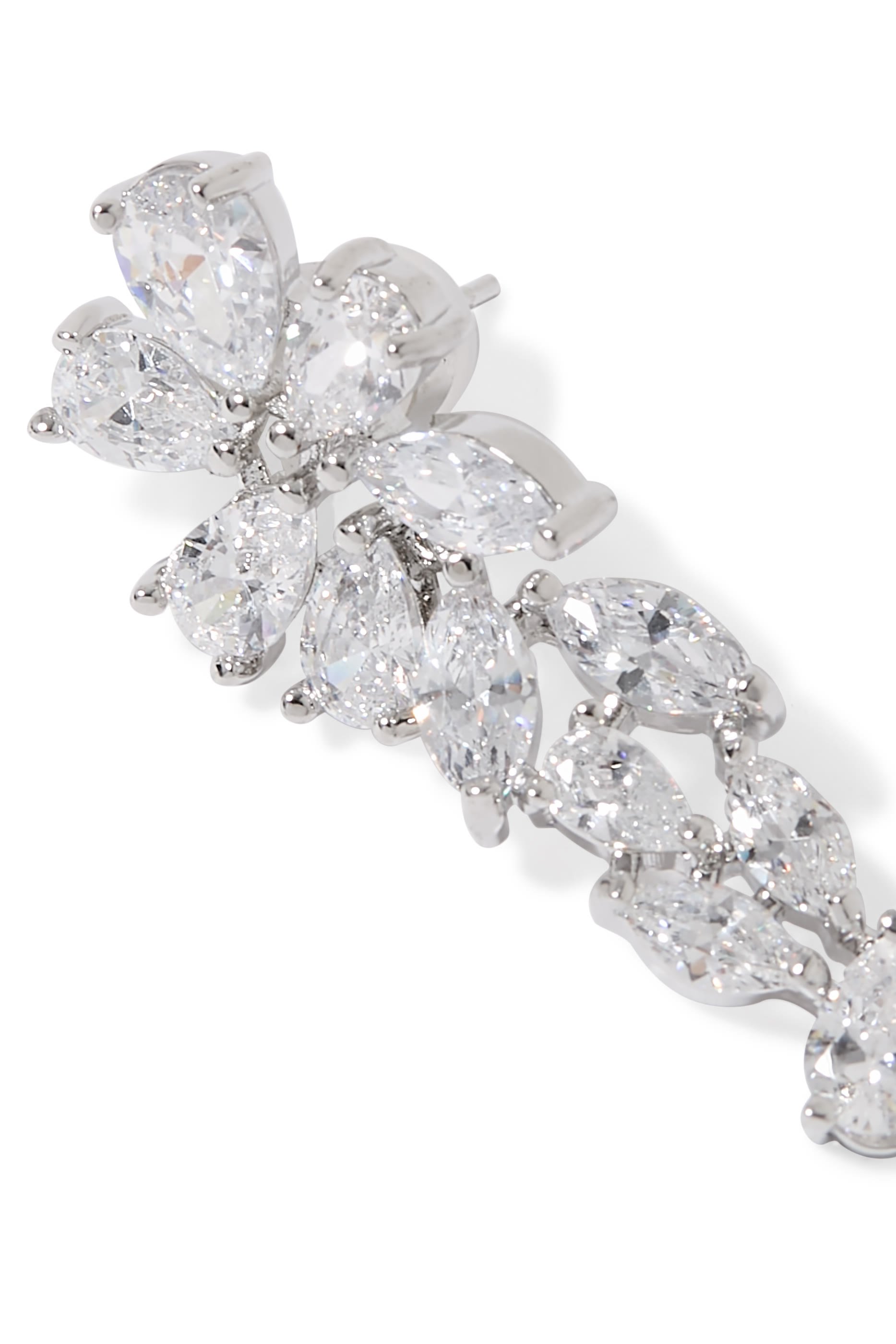 أقراط إستيل مرصعة بأحجار زركونيا مكعبة، فضة إسترلينية