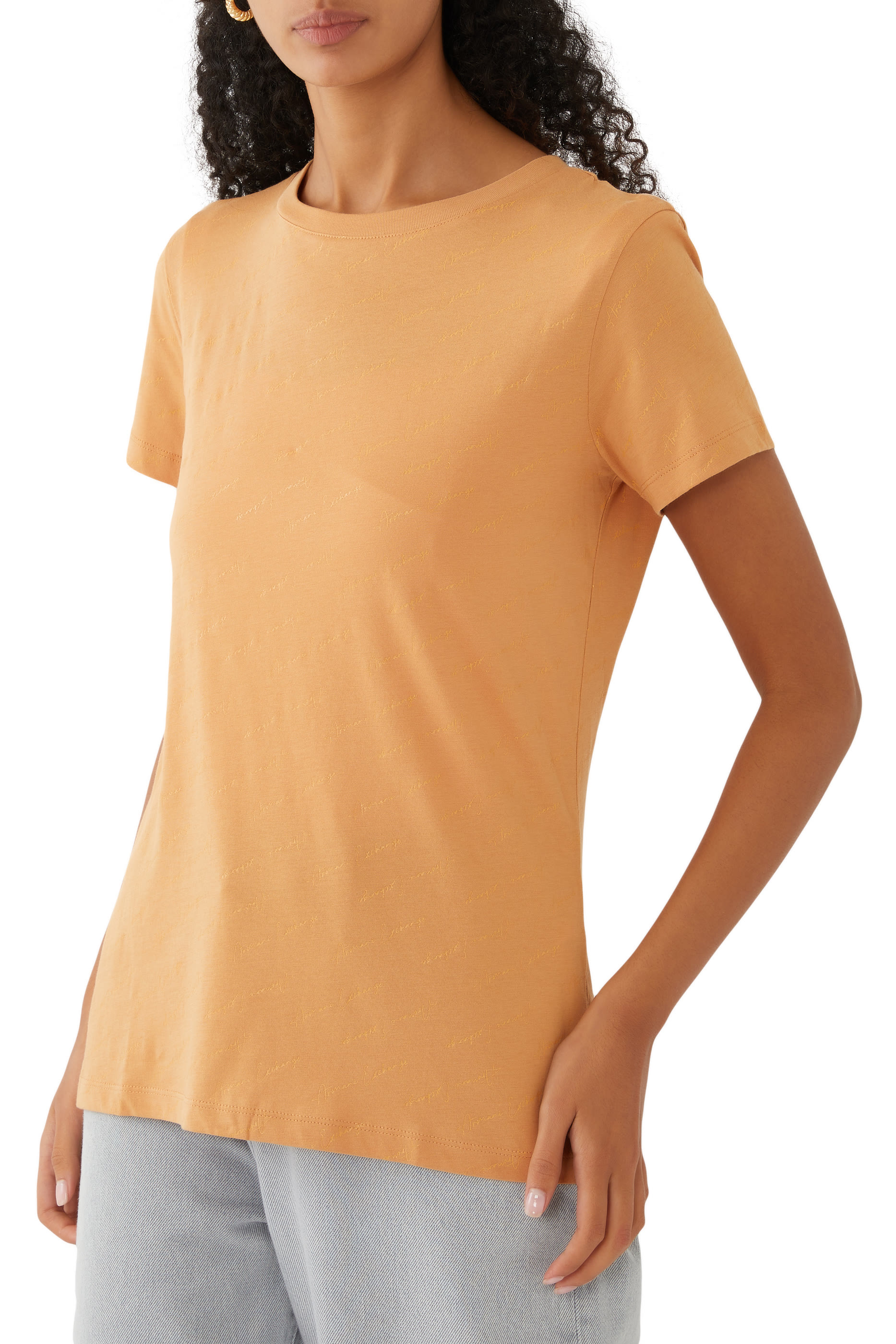 تيشيرت أوفيليا نيويورك بشعار الماركة قطن جرسيه