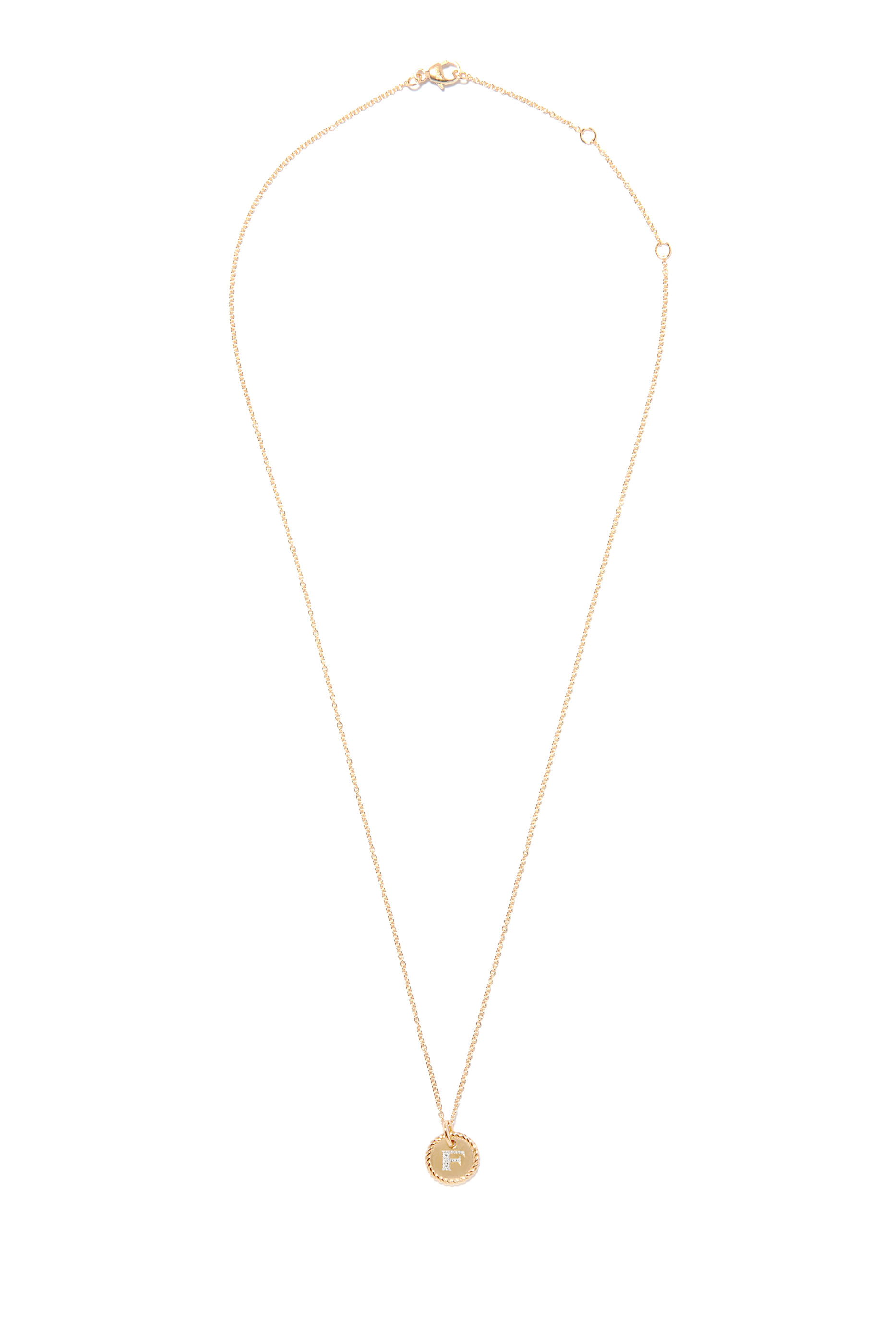 قلادة بدلاية بتصميم حرف F