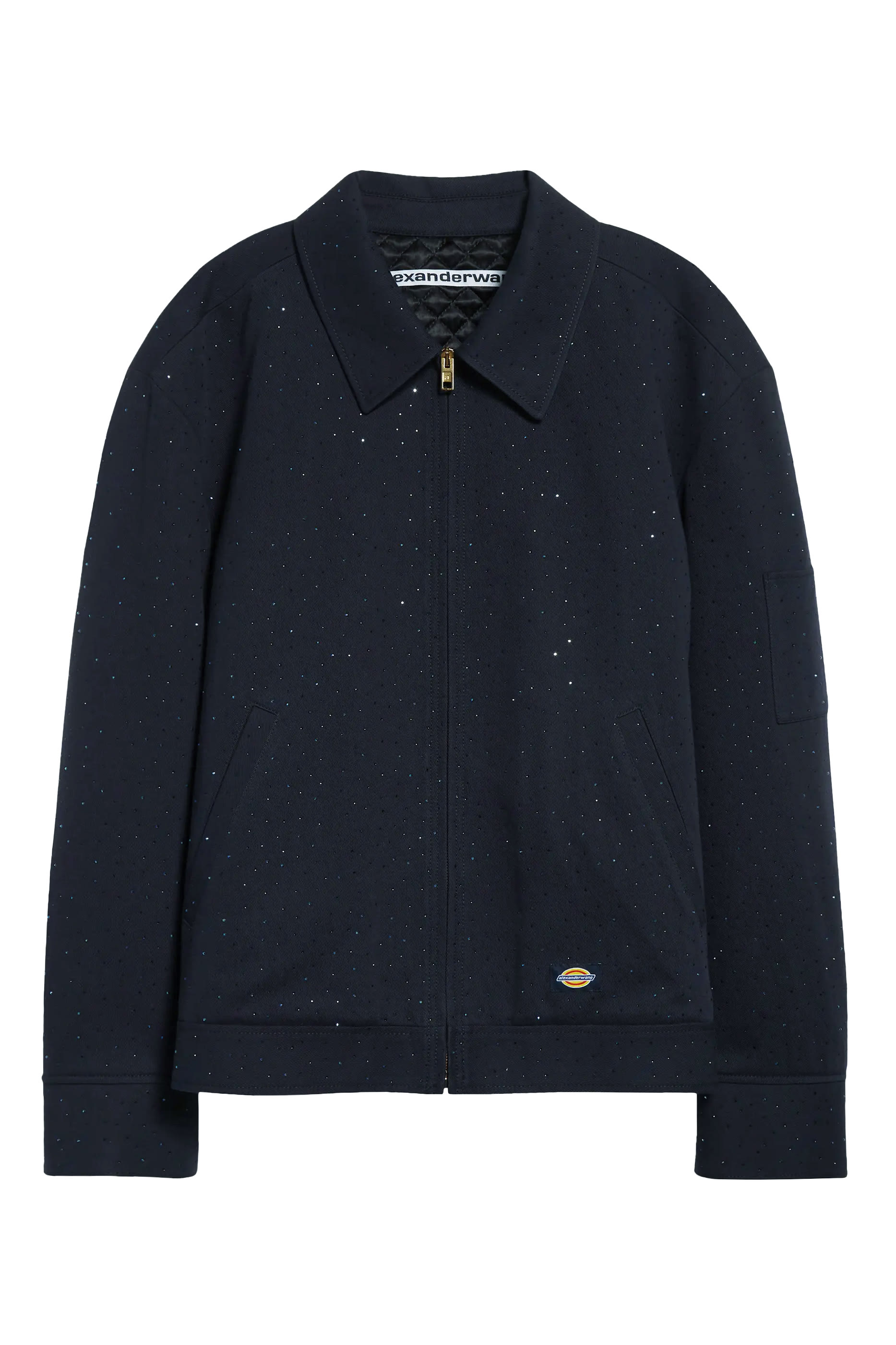 جاكيت وورك وير بقصة مربعة بكريستال مثبت حراريا