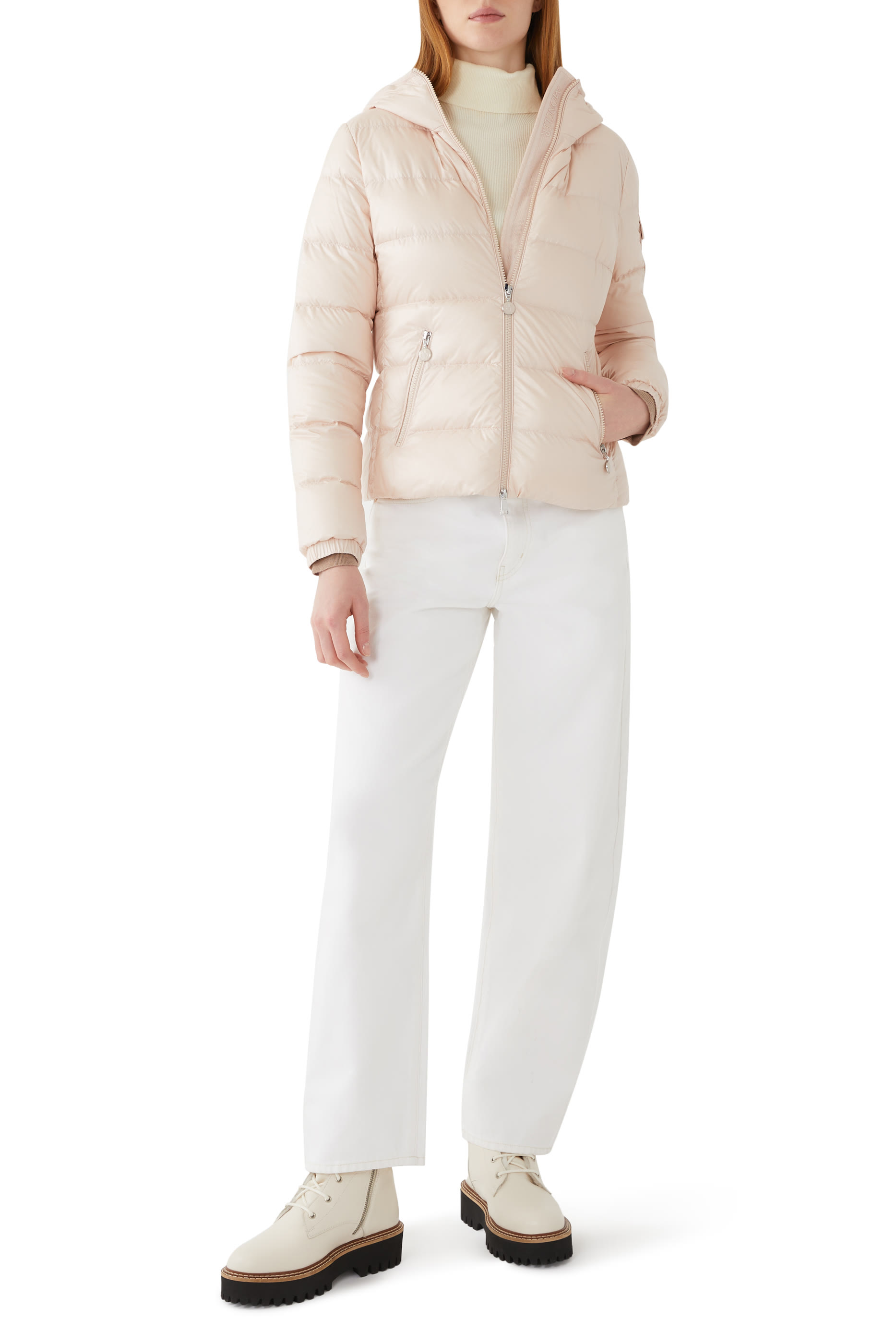 جاكيت غليس قصير مبطن بغطاء للرأس