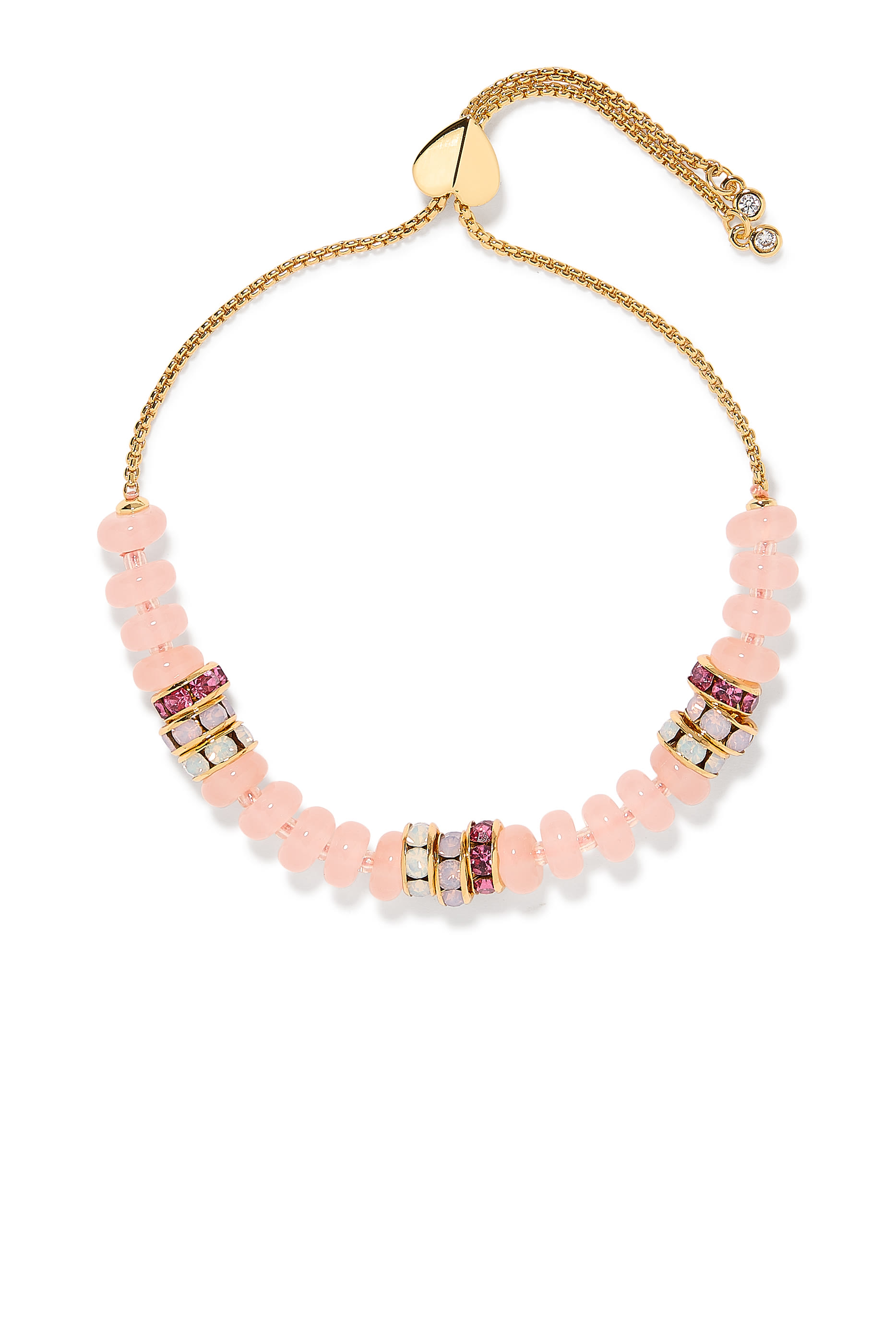 سوار مزين بأحجار زركونيا مكعبة وحجر تشيكي وخرز صغير وحجر زجاجي، معدن مطلي وخيط