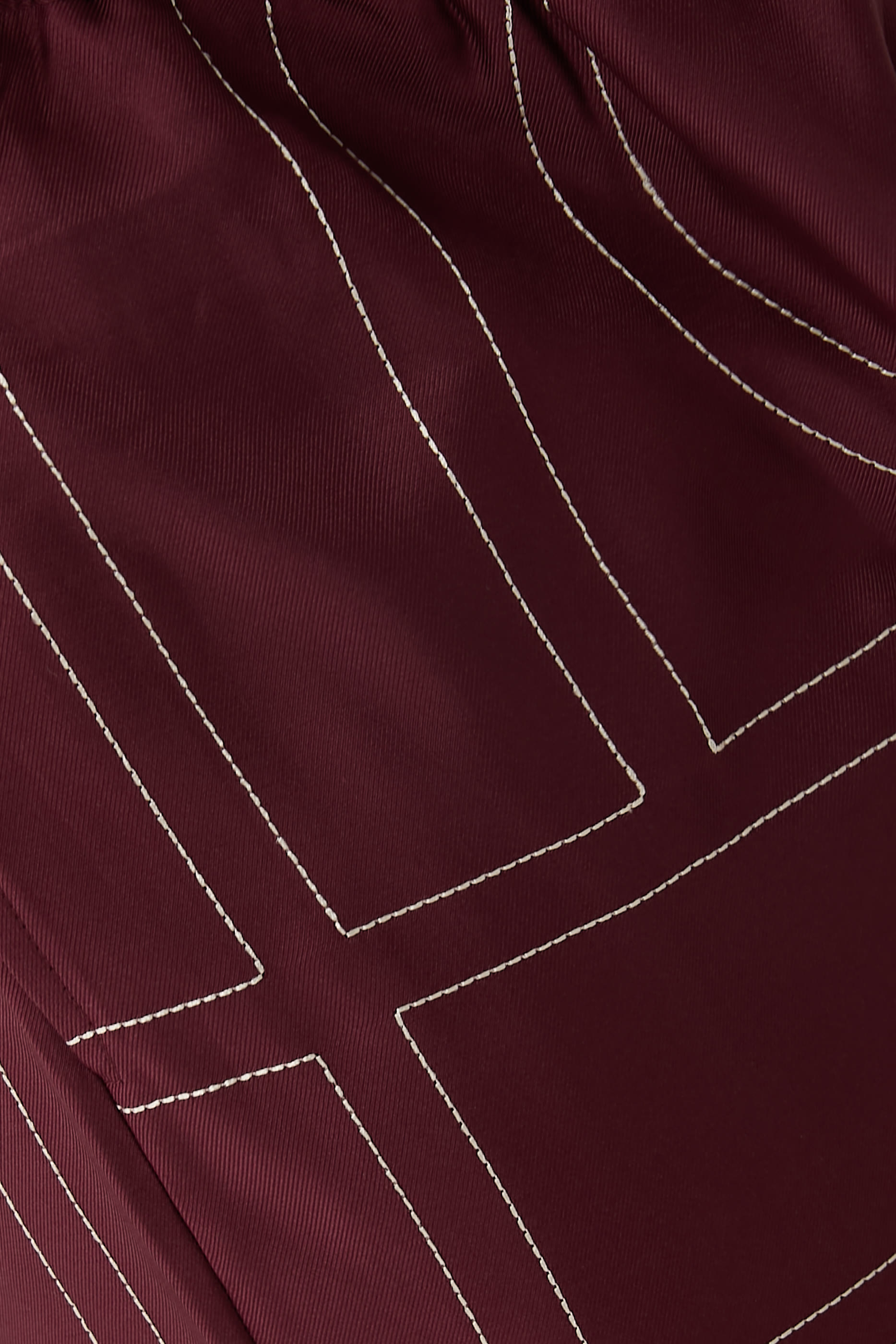 بنطال بيجاما بنقشة حروف شعار الماركة حرير