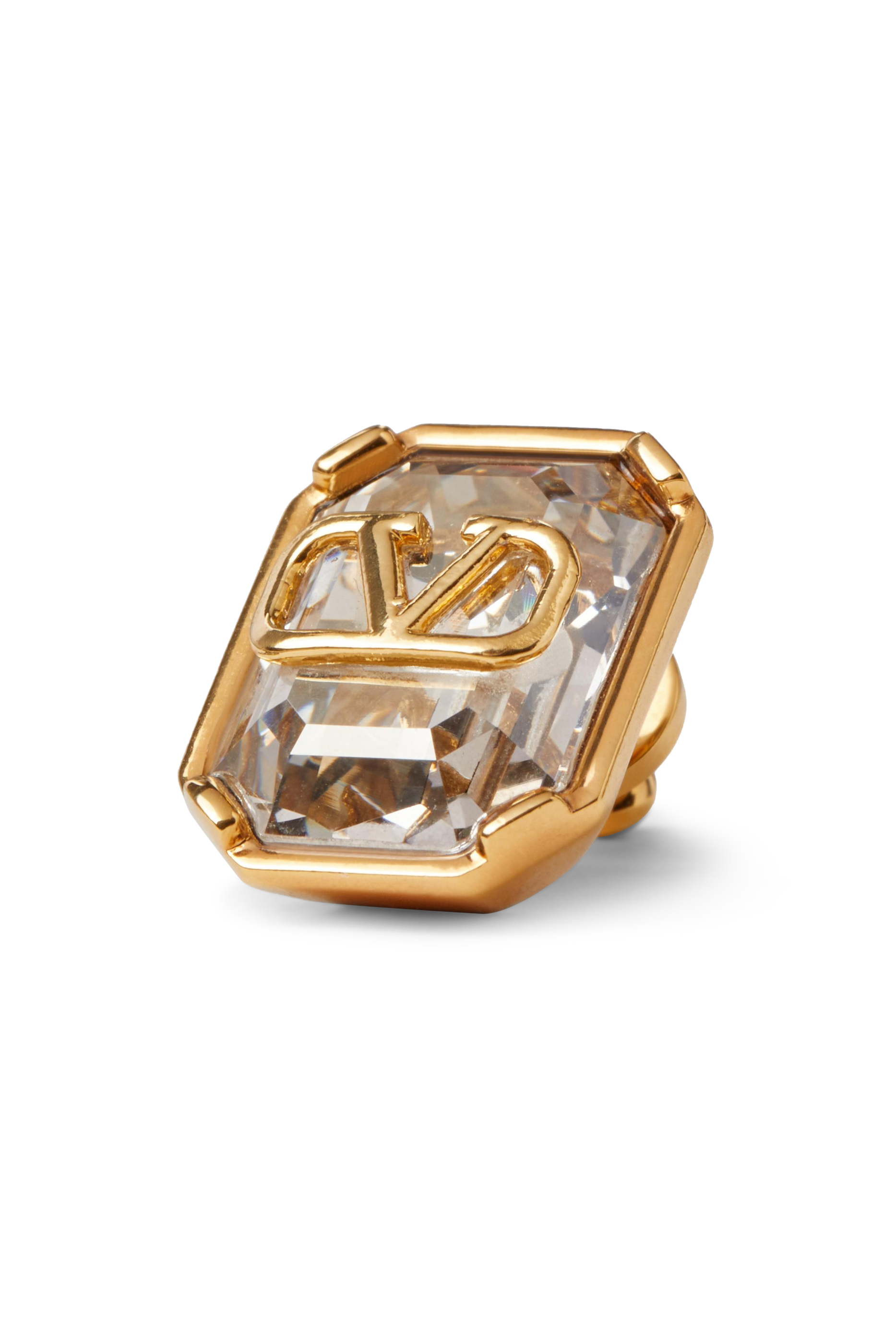 أقراط فالنتينو غارافاني بشعار V مرصعة بالكريستال