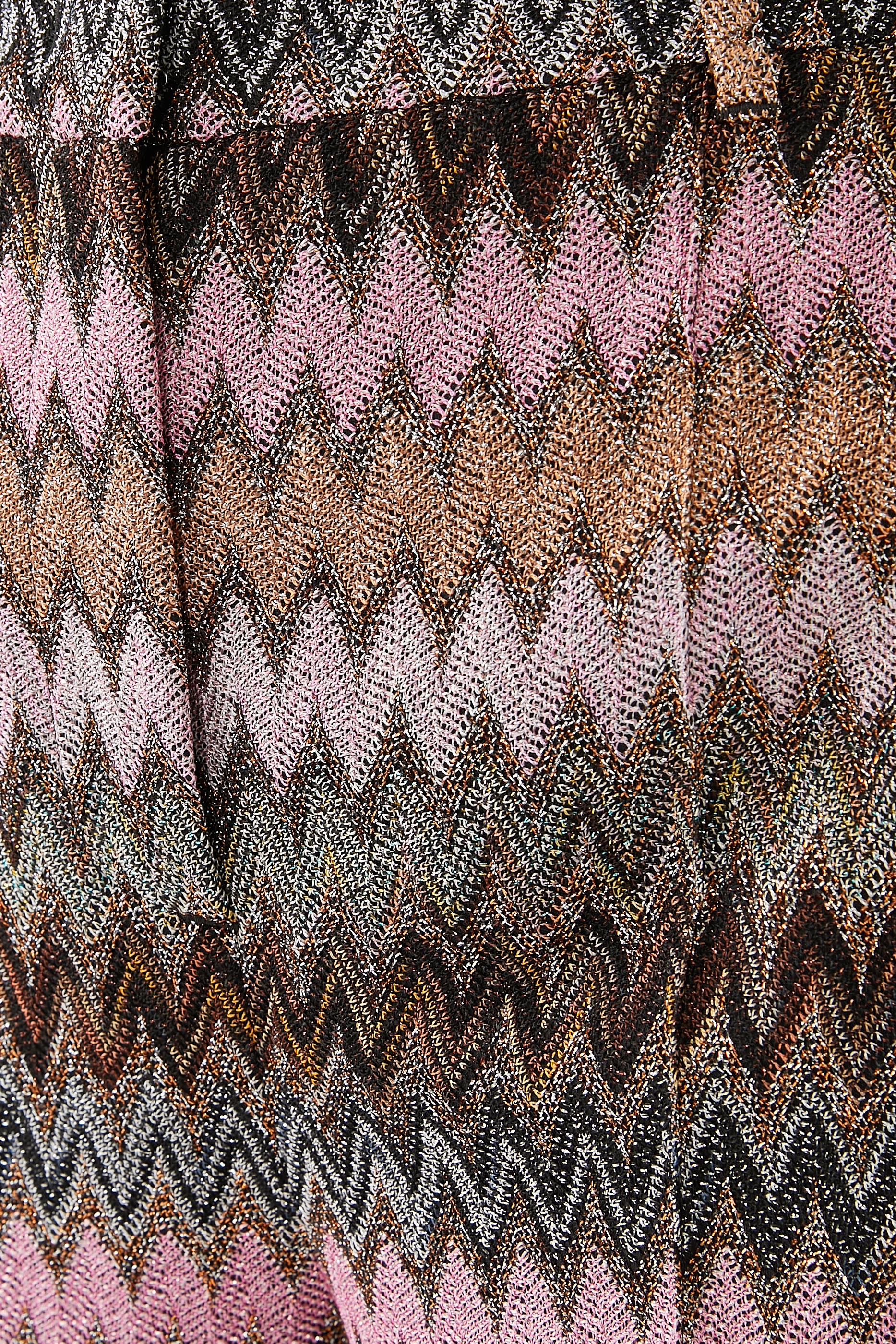 بنطال قصير بحزام مزيج فيسكوز لامع بنقشة متعرجة