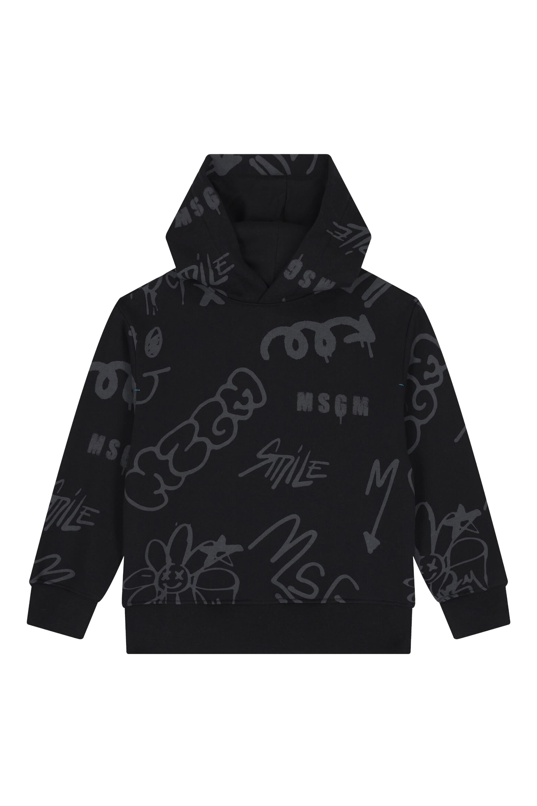 هودي بطبعة غرافيتية قطن للأطفال