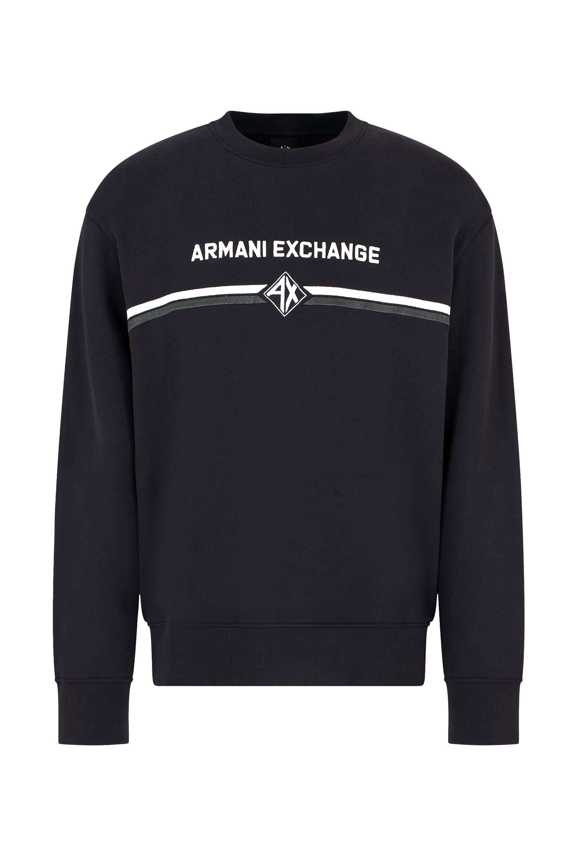 سويت شيرت بياقة ضيقة وشعار الماركة