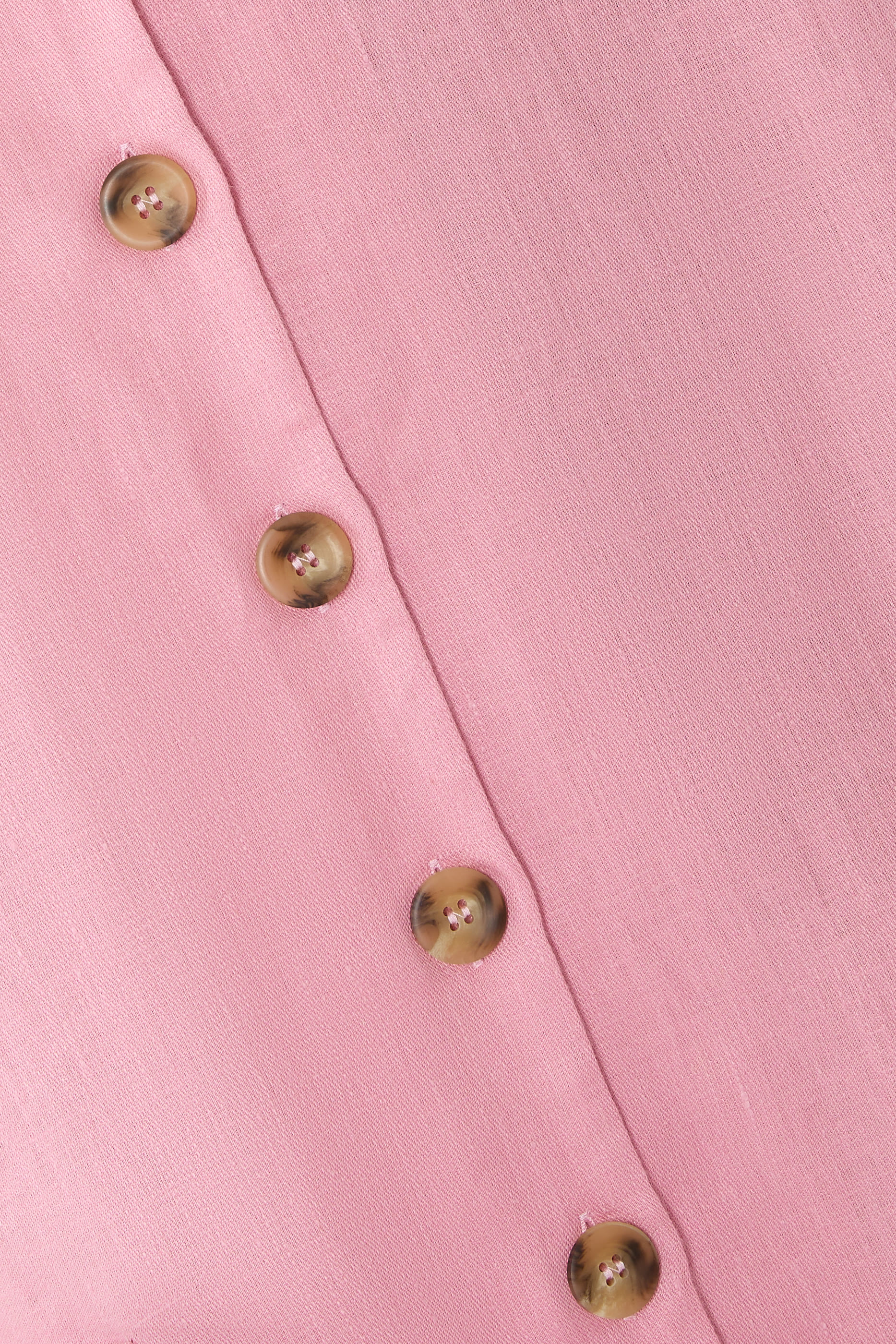 فستان ليما بتصميم قميص قصير بأزرار كتان