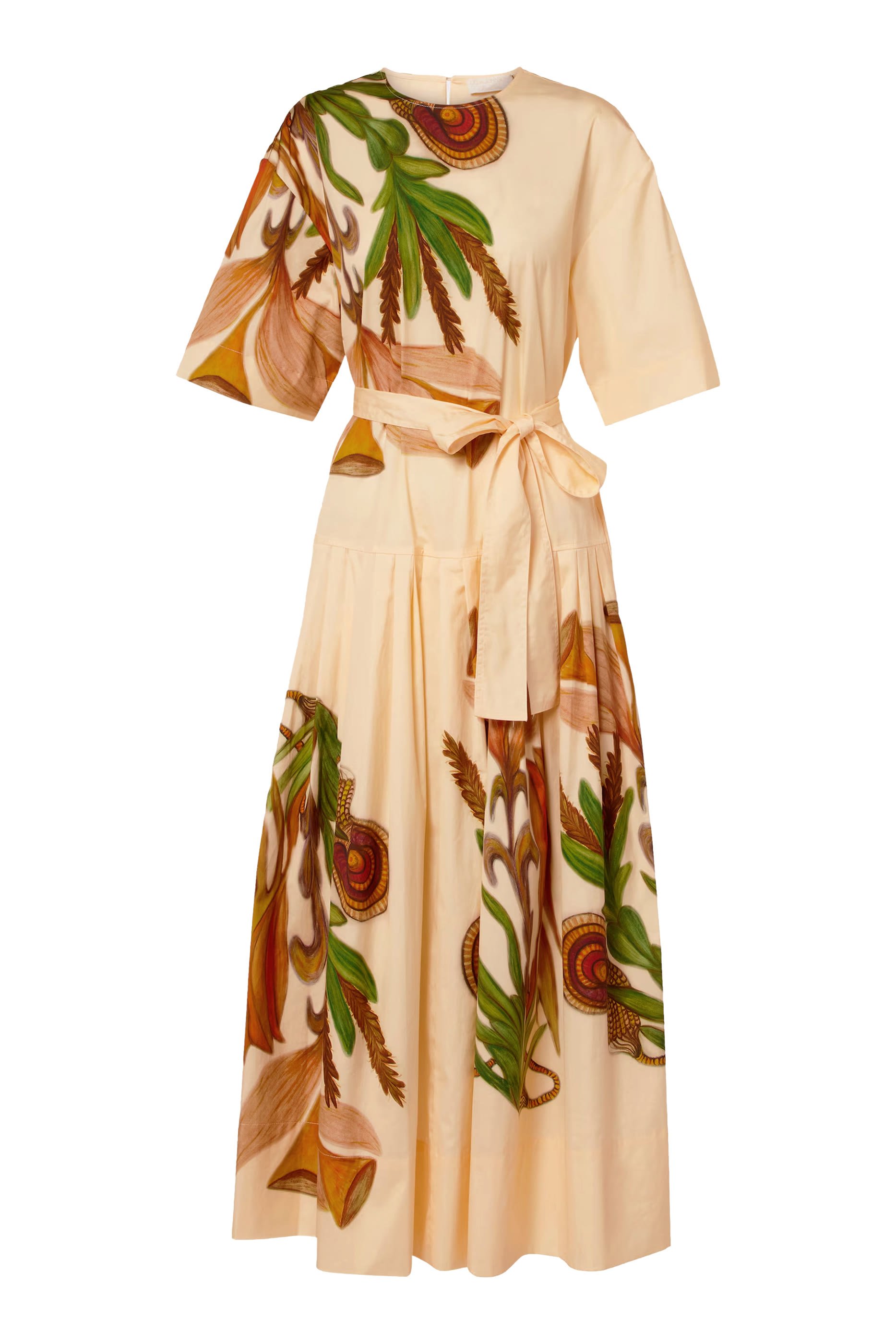 فستان أنيلين بخصر منخفض قطن