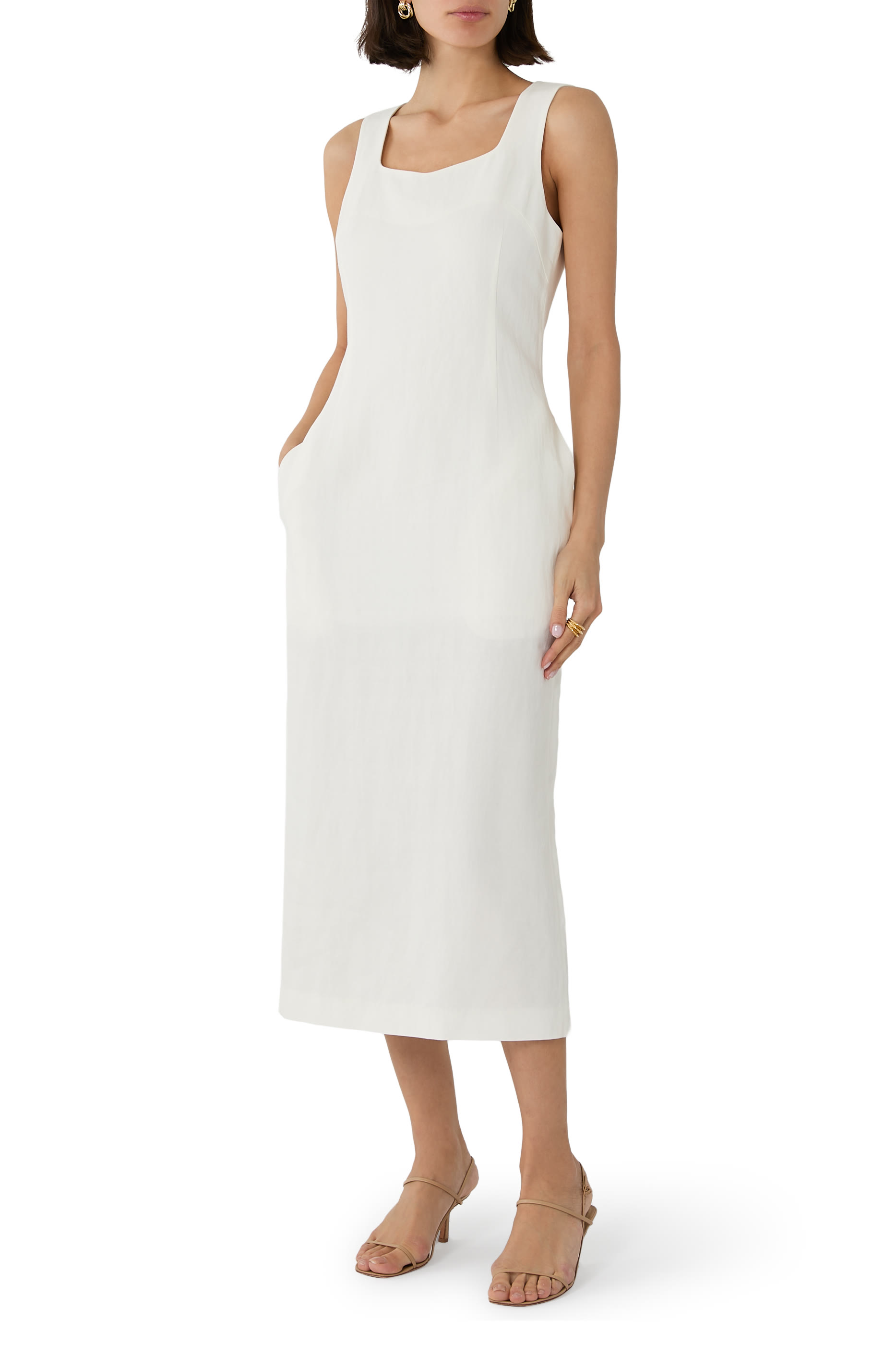 فستان قطن كتان جبردين