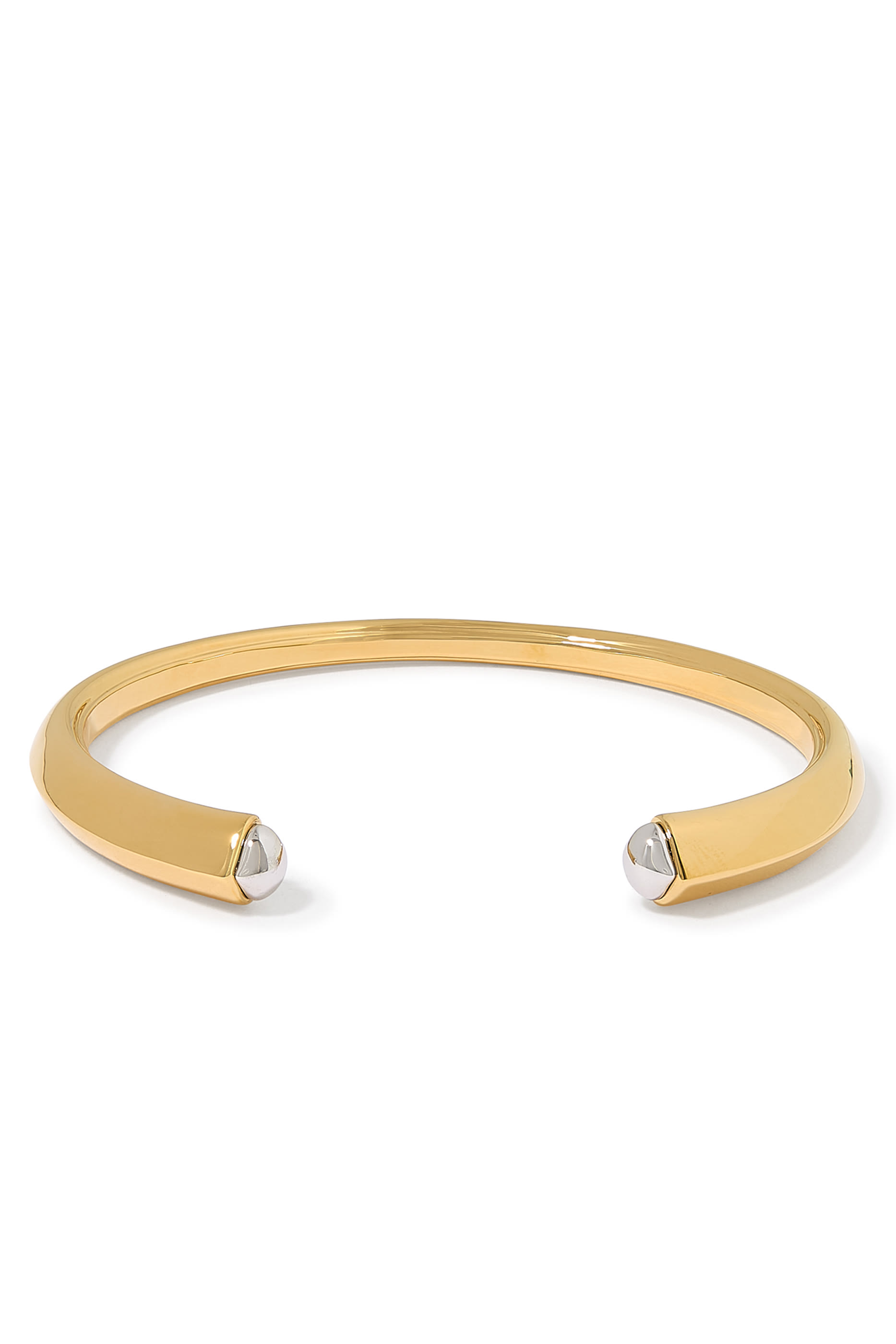 سوار مفتوح بحلي منحوتة بالشكل البستوني، معدن مطلي