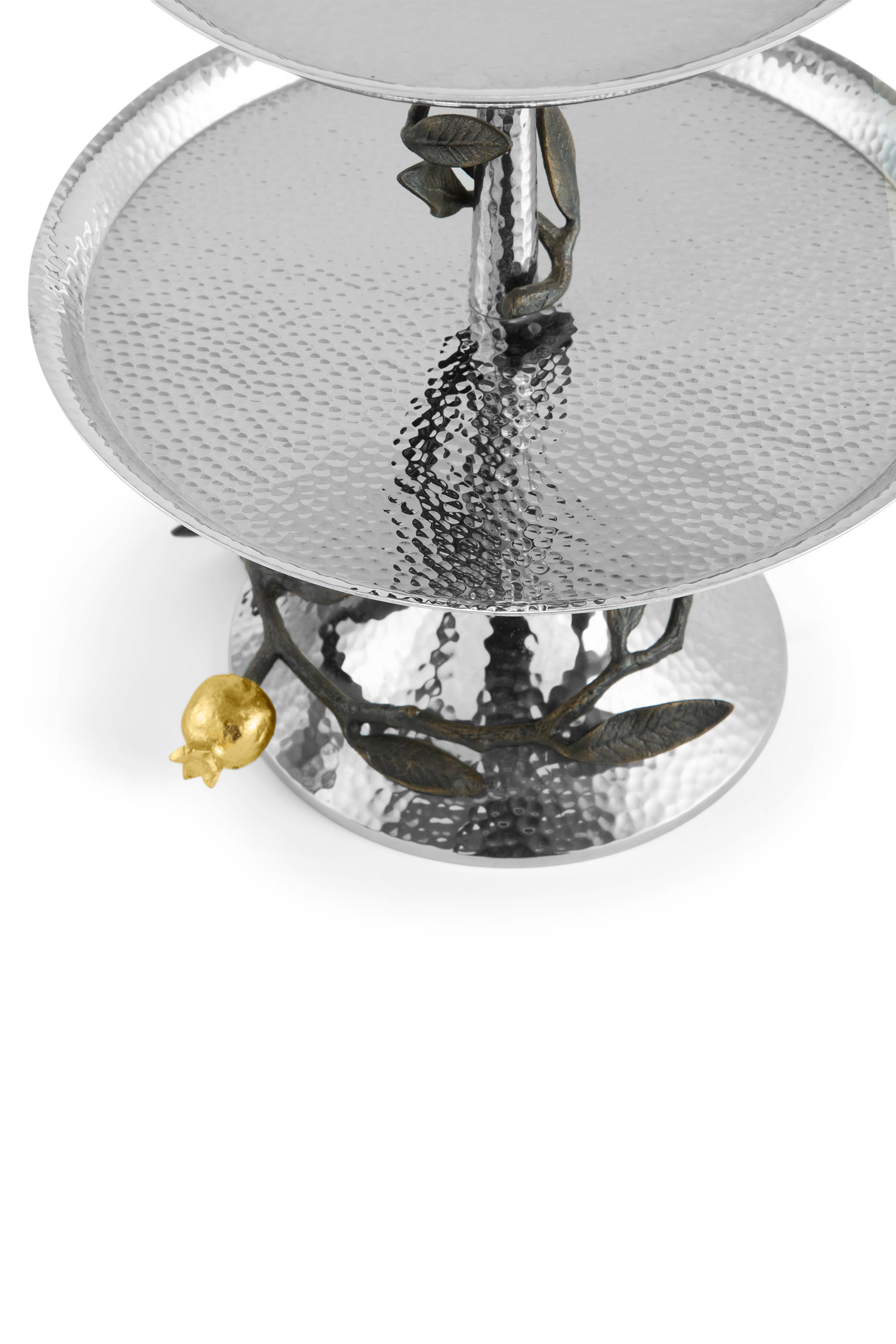 حامل طبقتين مزين بشجر الرمان