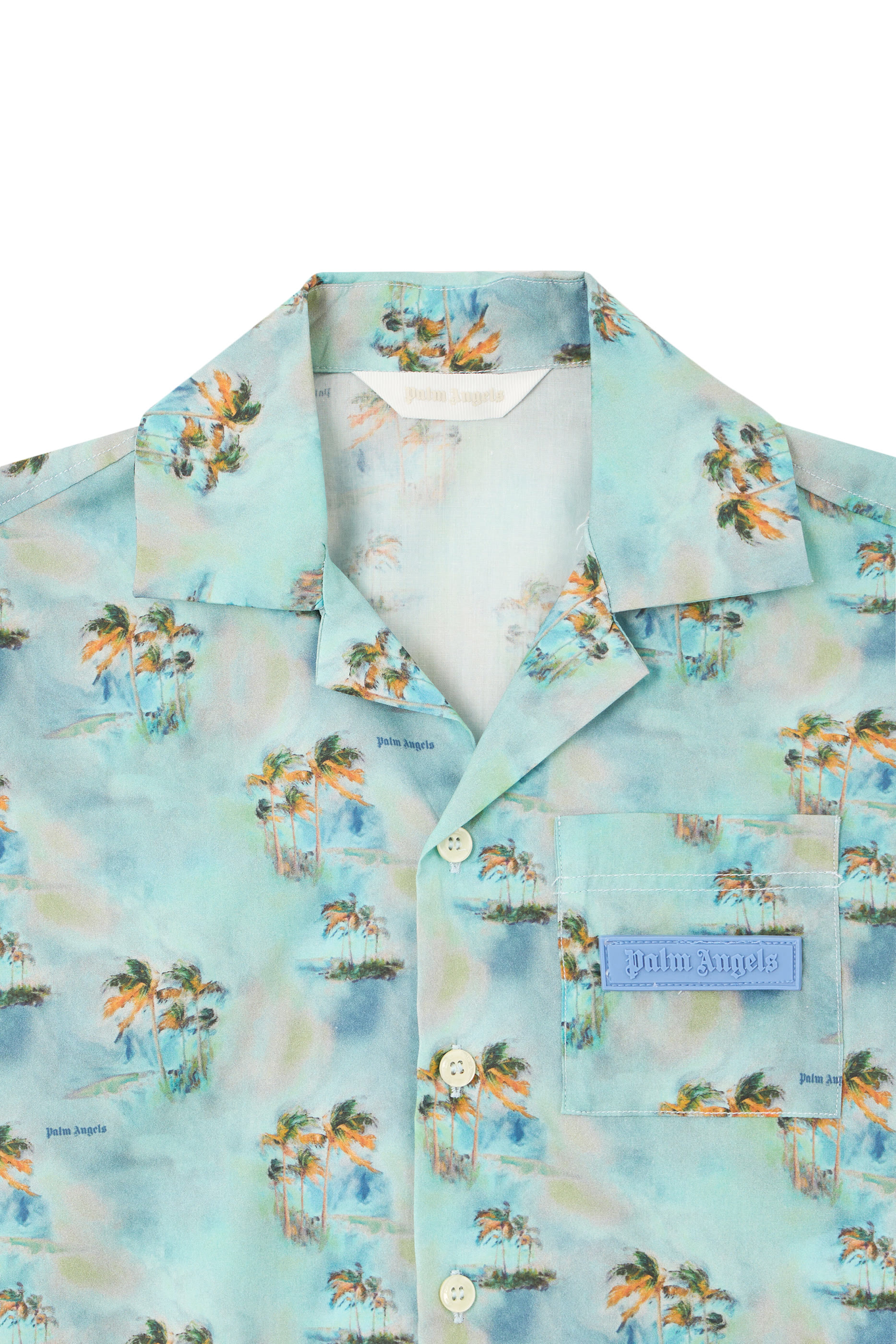 قميص بولينغ أي أو بي بنقشة نخيل للأطفال