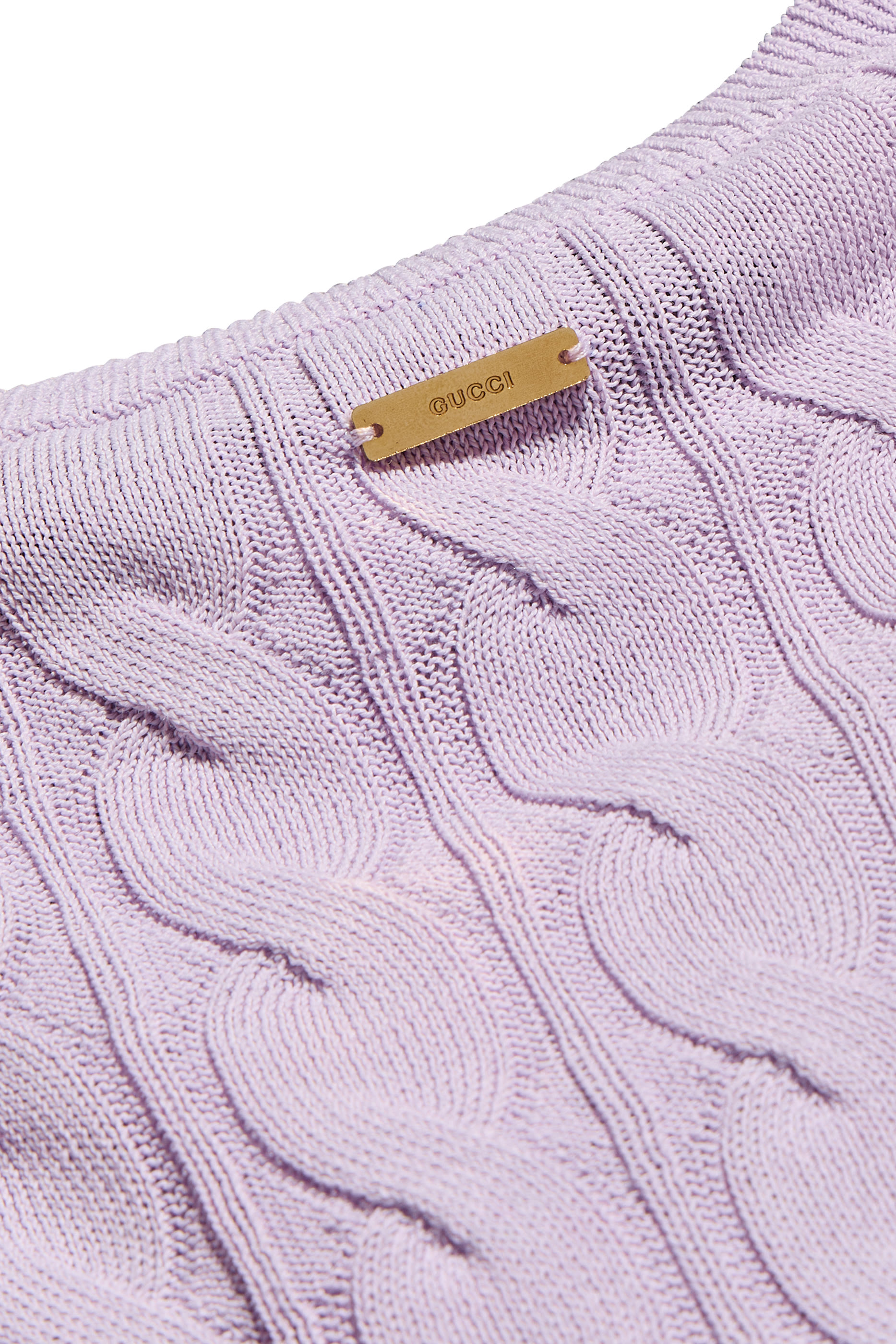 كارديجان منسوج بغرزة الضفيرة مزيج قطن