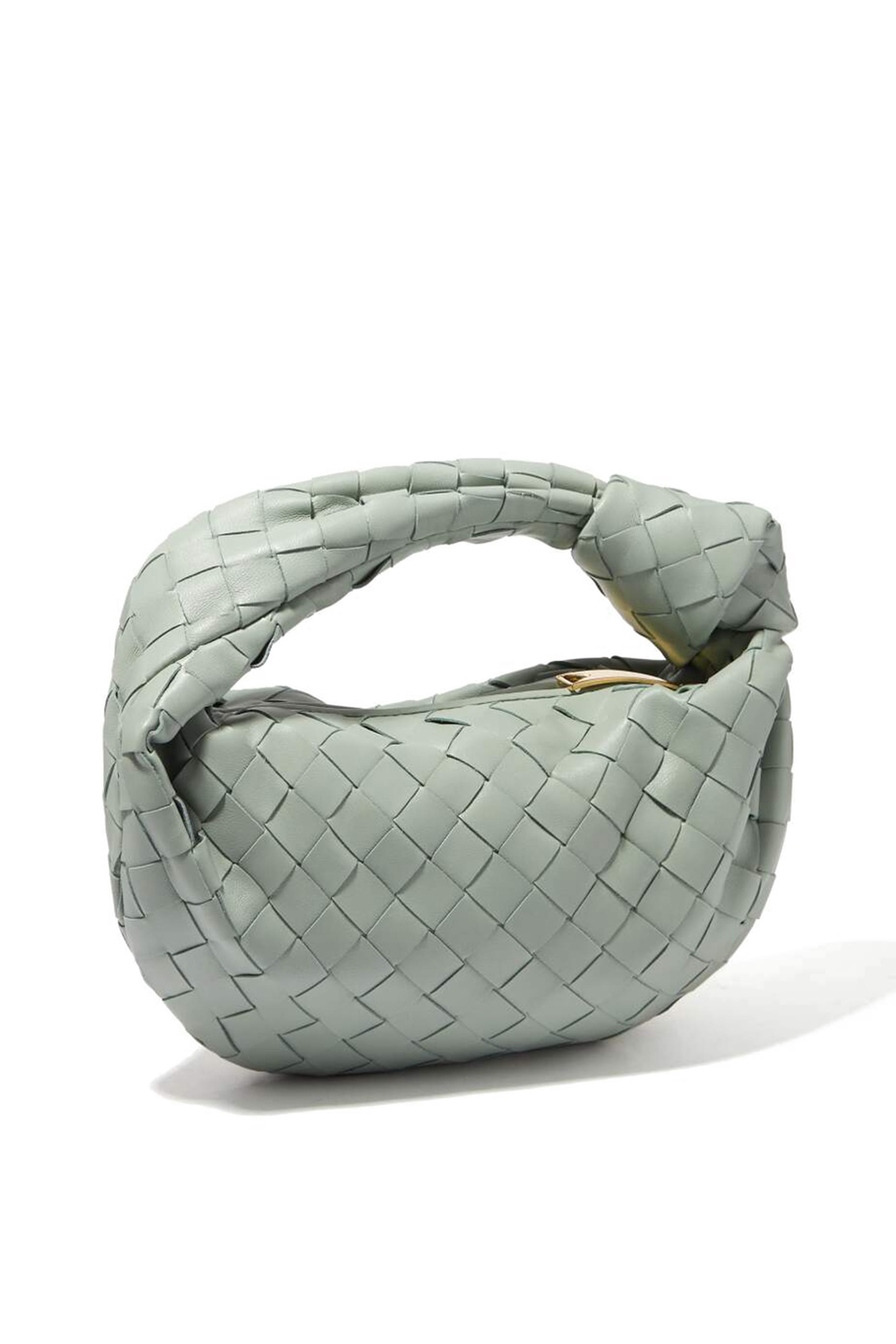 حقيبة جودي صغيرة بيد علوية بتصميم مجدول