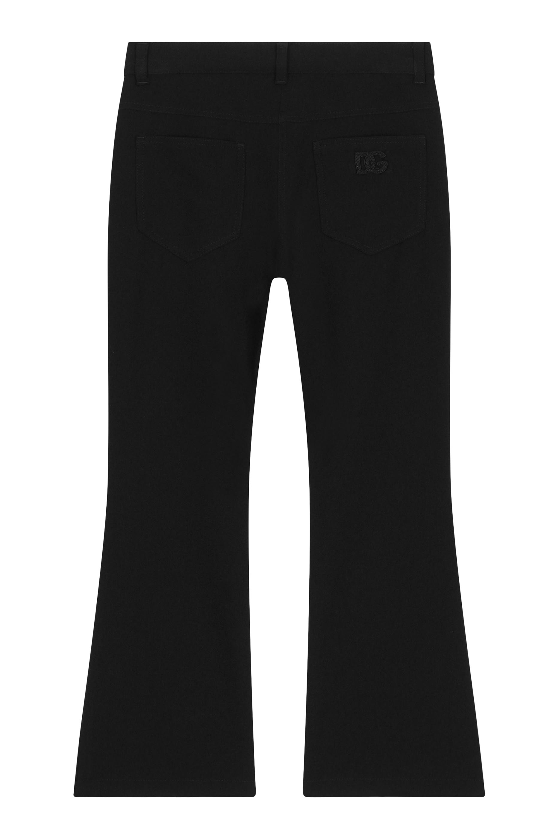 بنطال كادي واسع بشعار الماركة للأطفال