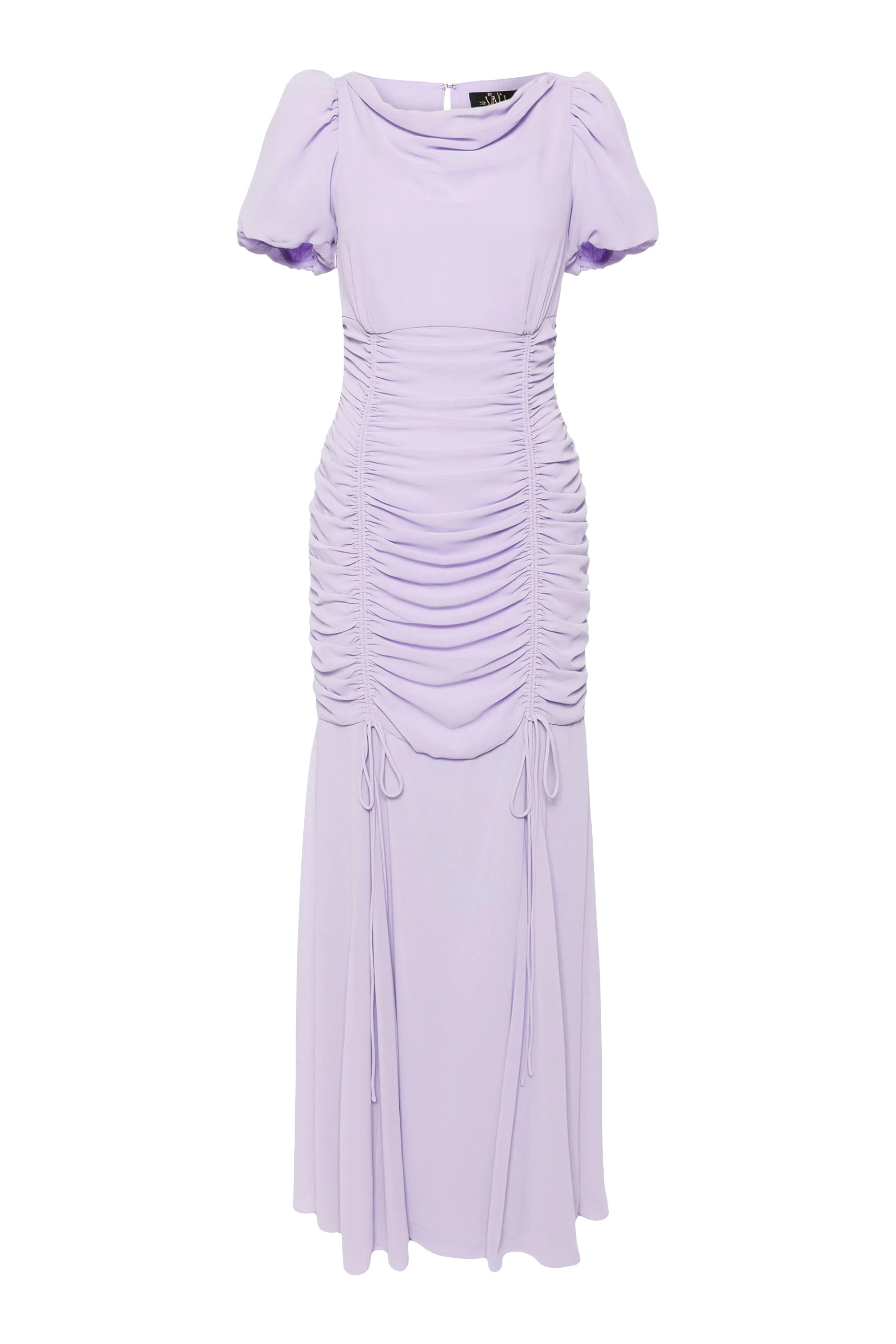 فستان طويل بكشكش