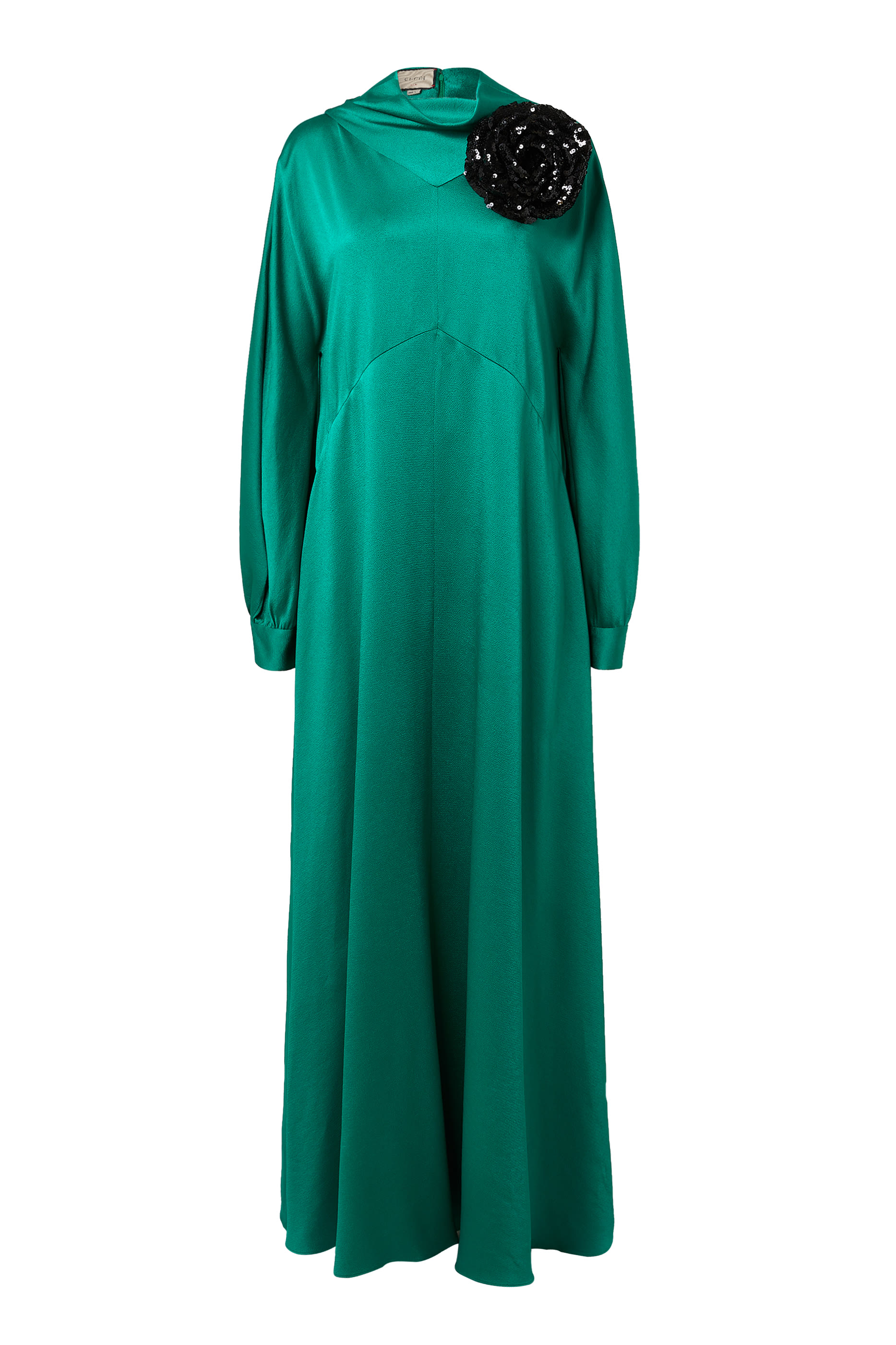 فستان ستان ببروش بتصميم زهرة