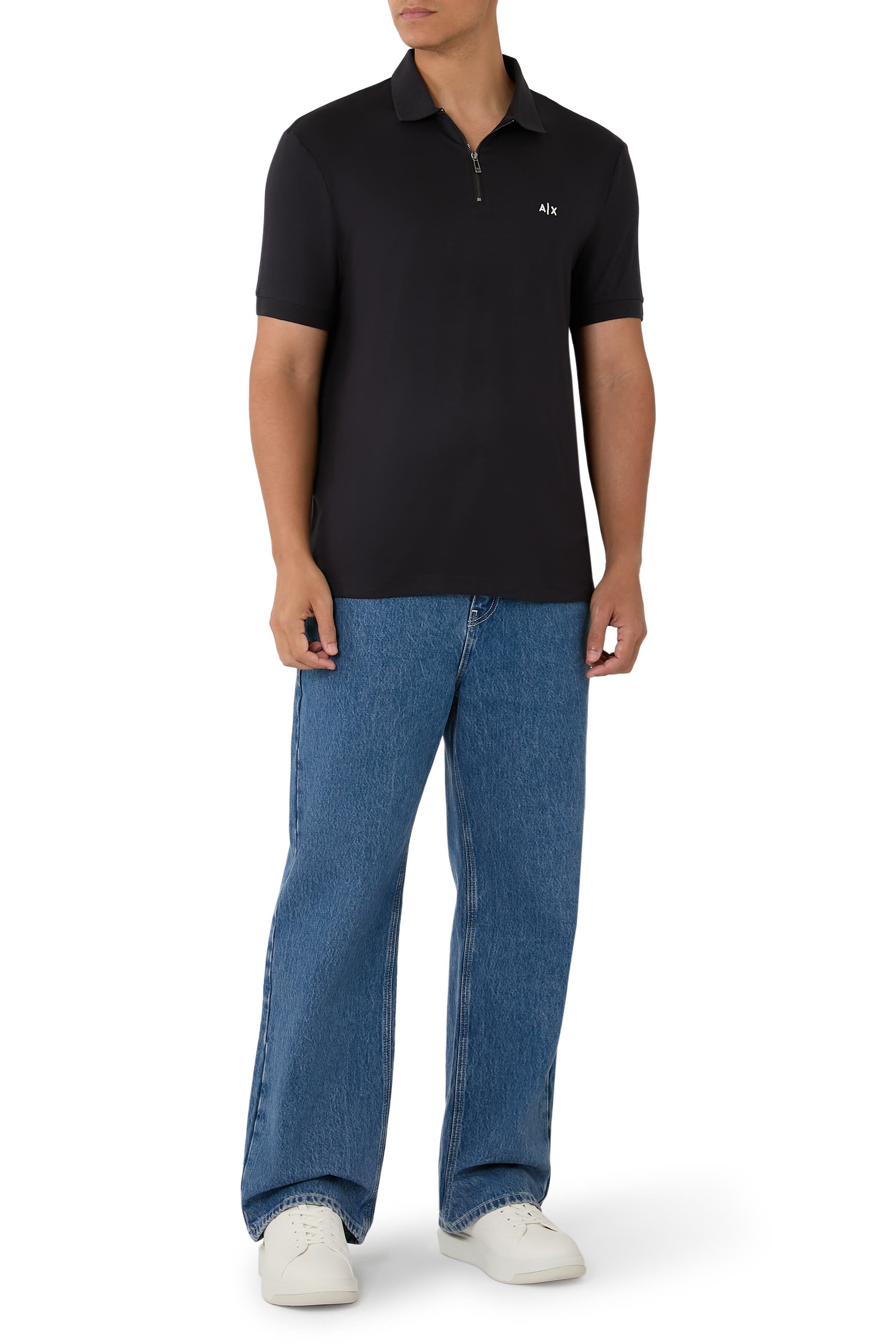 قميص بولو بنصف سحاب