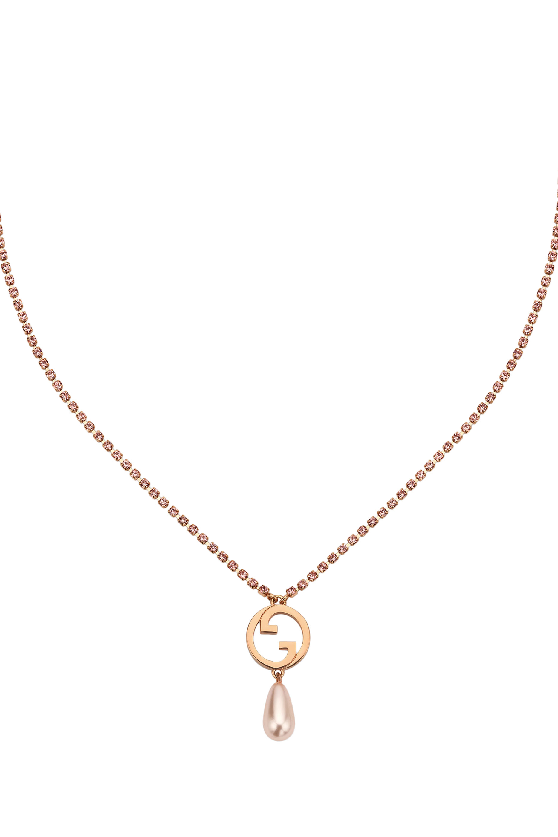 قلادة بلوندي مرصعة بكريستال