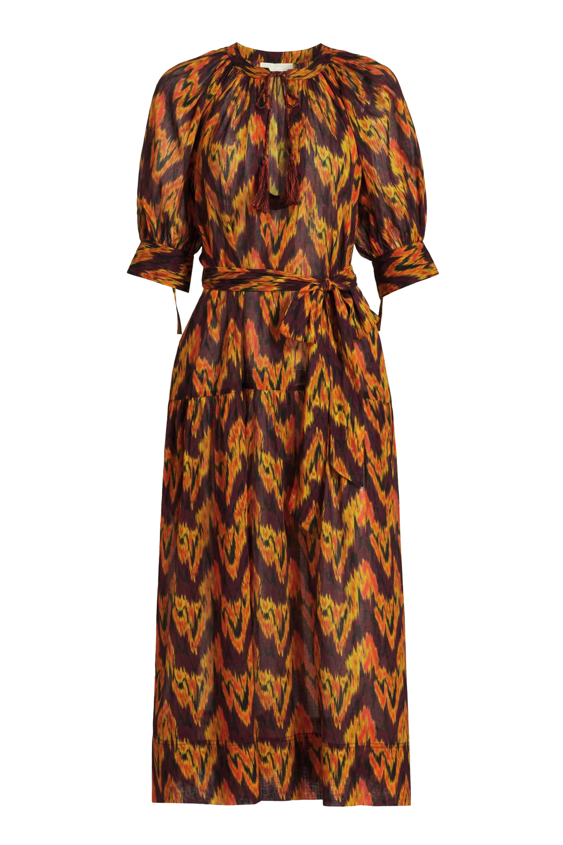 فستان سيلينا بأكمام منفوخة للإرتداء فوق ملابس السباحة