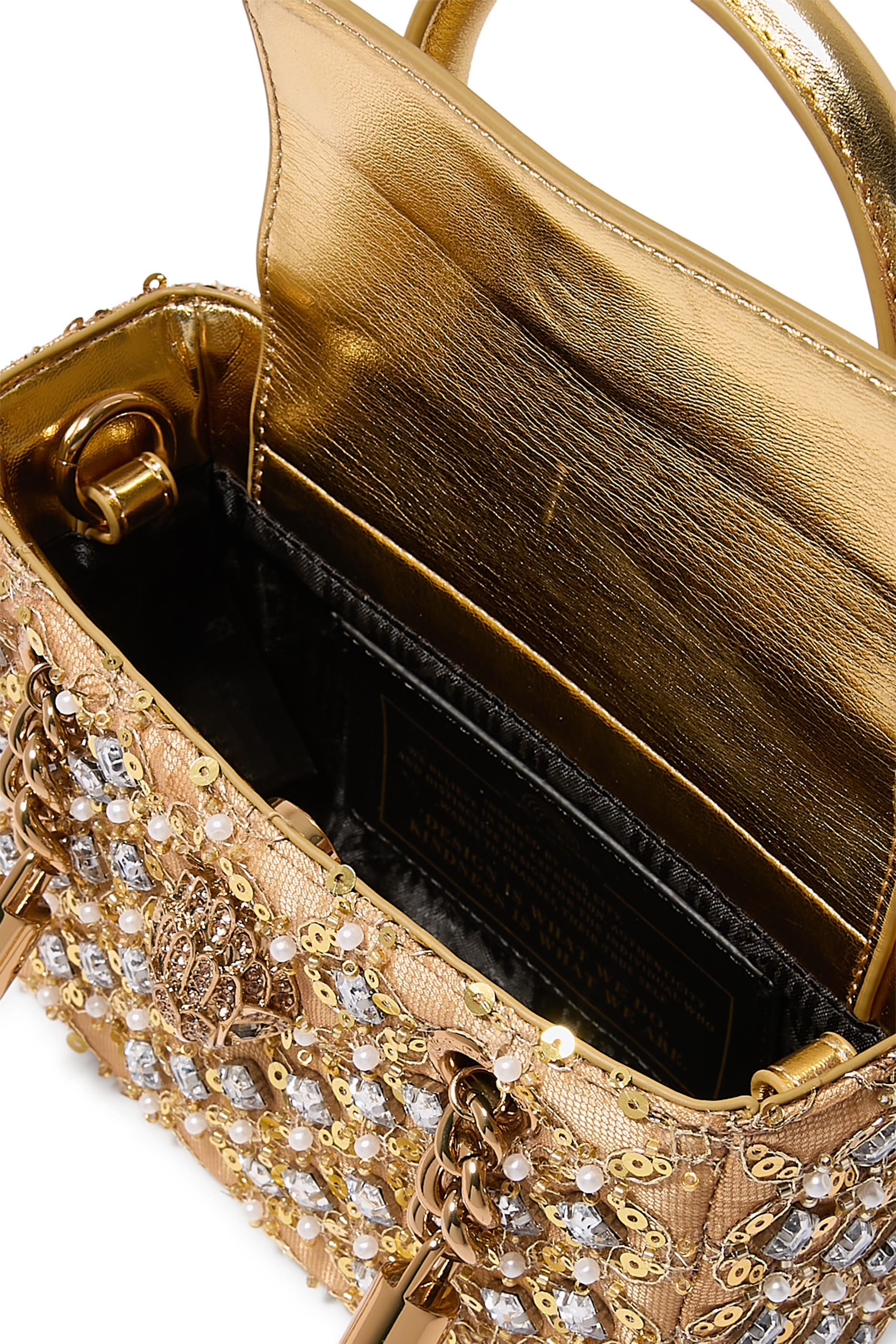 حقيبة كنسنغتون صغيرة مزينة بحلي