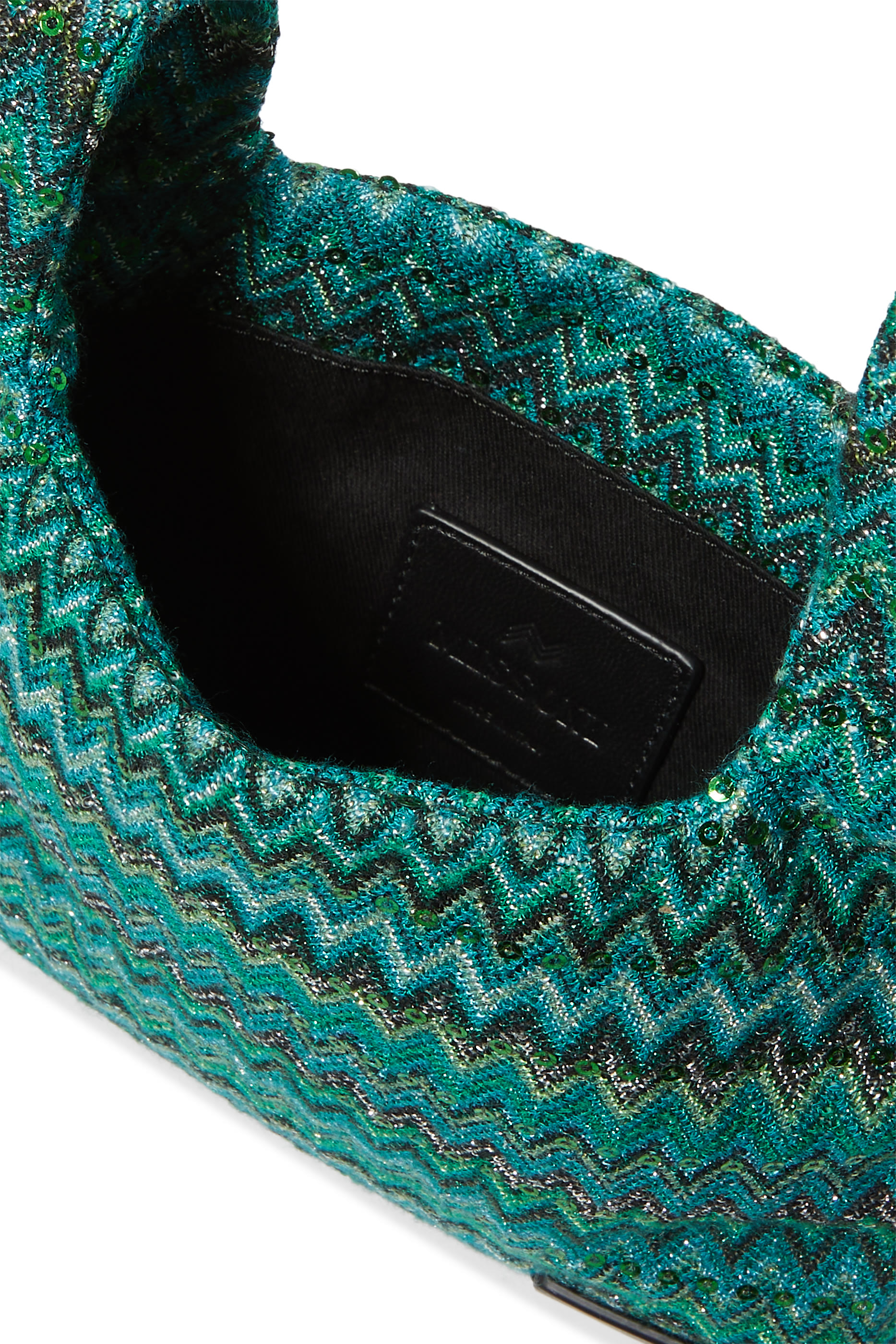 حقيبة  بتصميم حصري بعقدة بنقشة متعرجة راشيل مطرز بالترتر