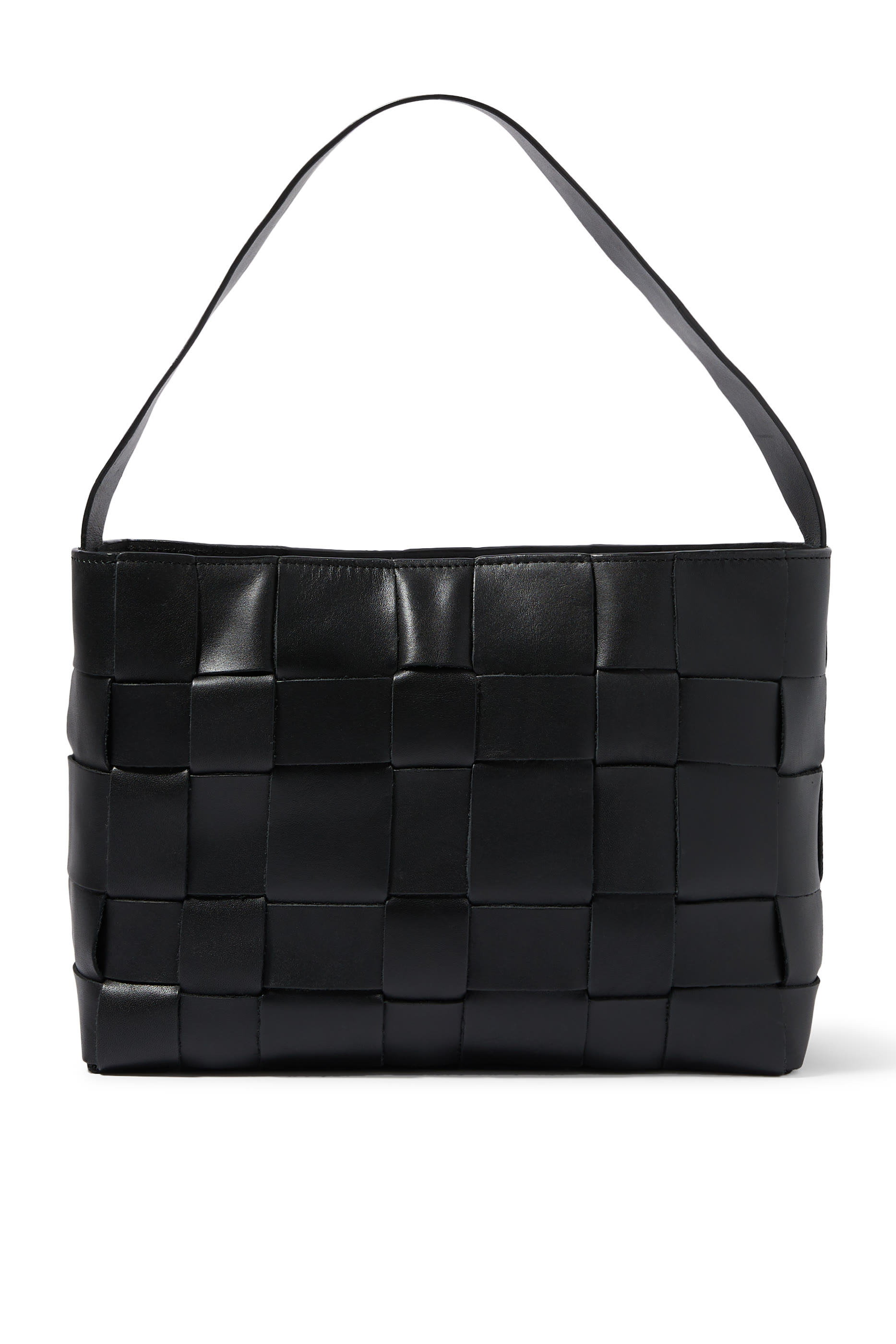 حقيبة يد صغيرة جلد منسوج