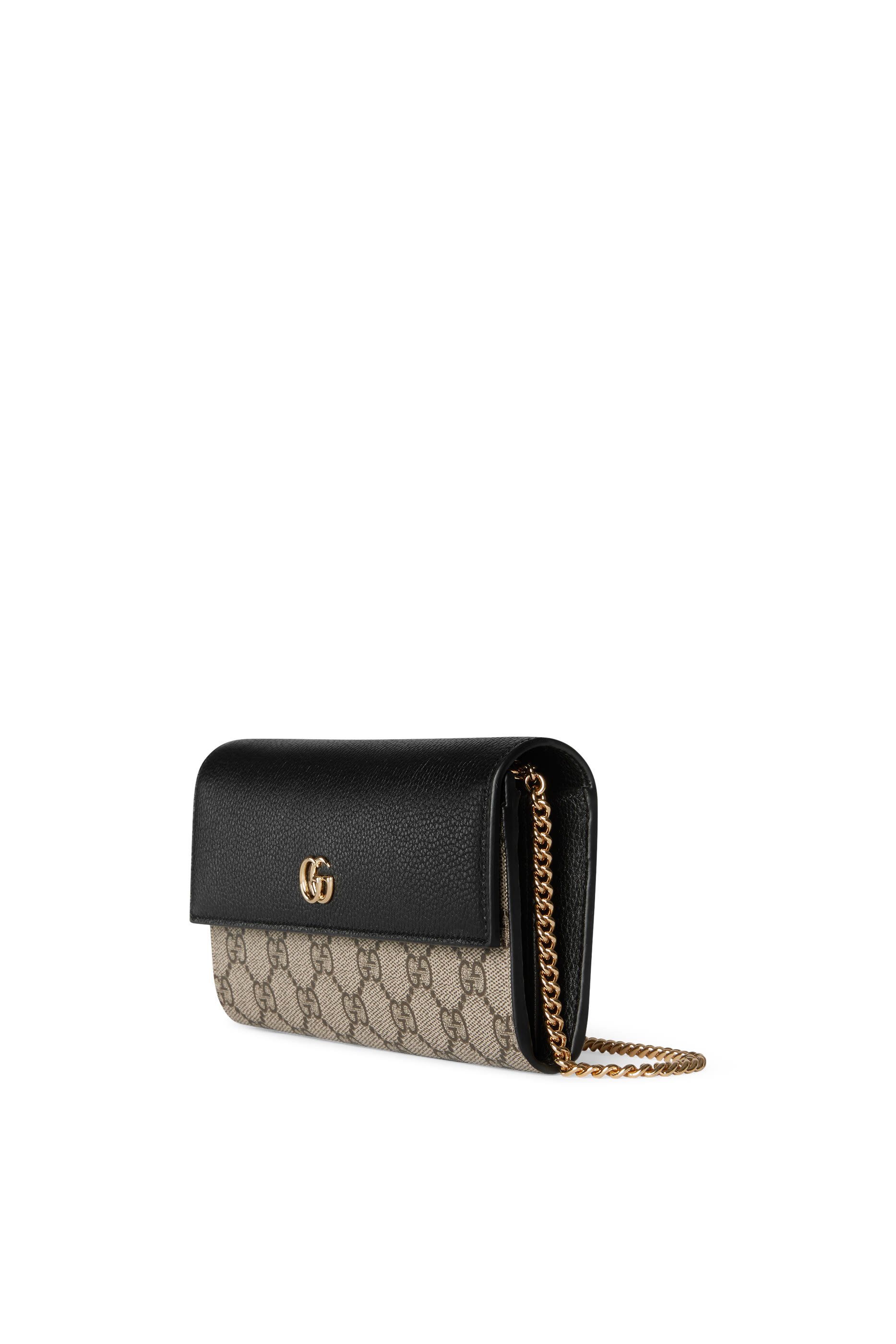 GG Marmont Bi-Color Wallet on Chain