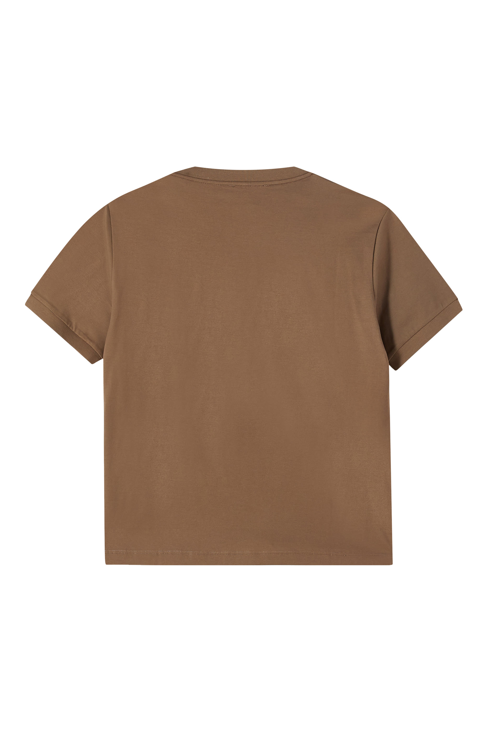 تيشيرت بأكمام قصيرة ونقشة شعار الماركة في المنتصف للأطفال