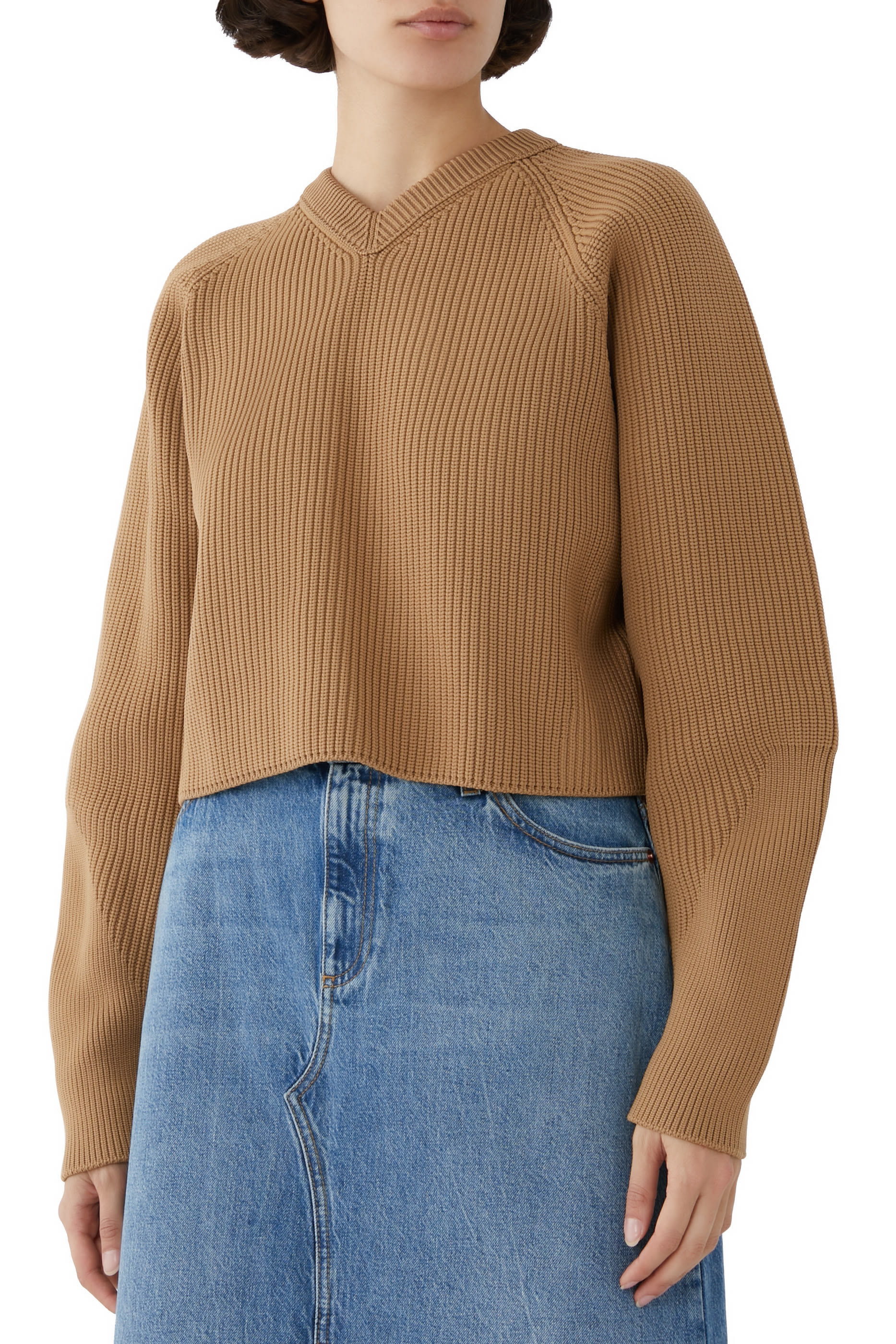 كنزة نسيج مضلع سميك