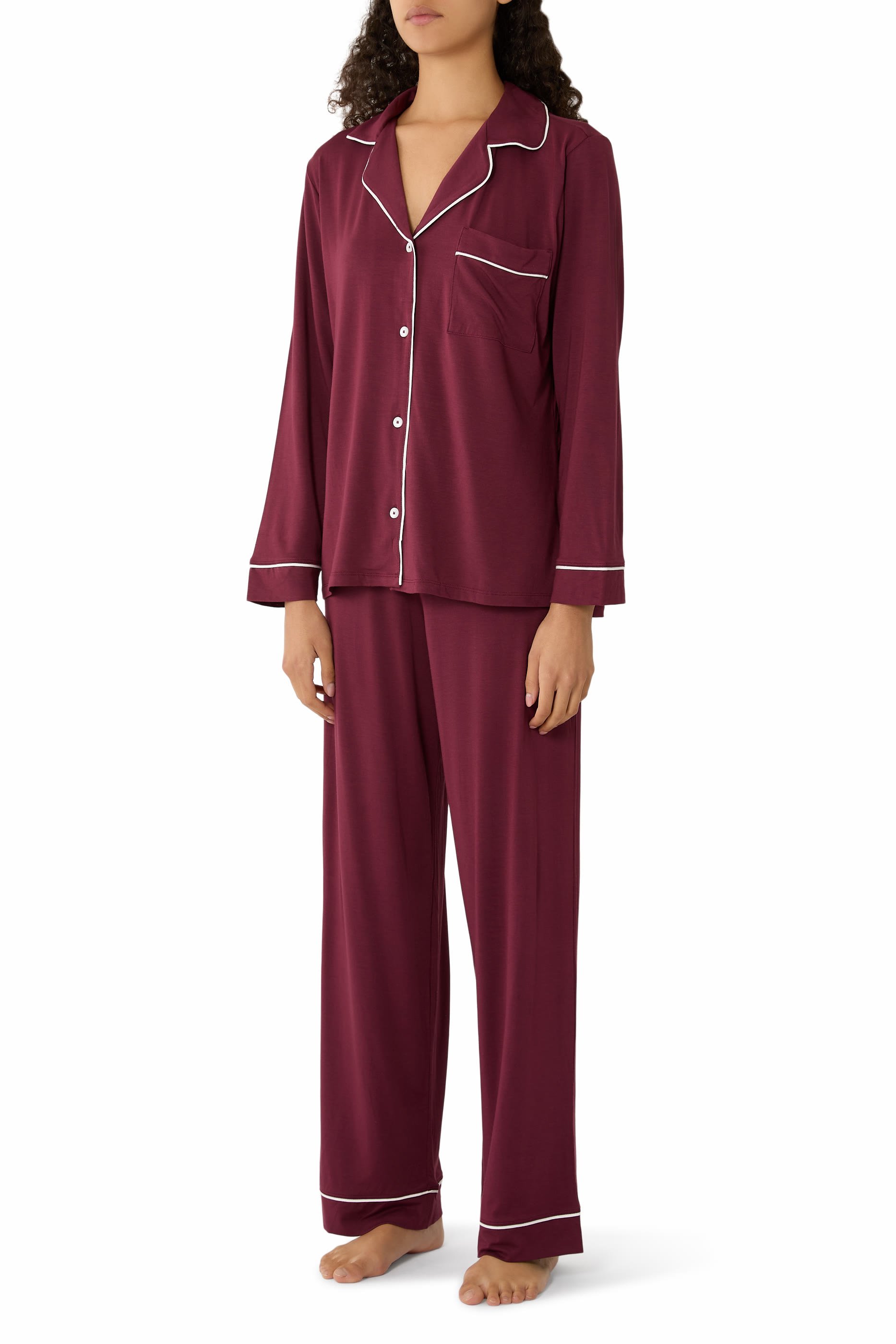 طقم بيجامة غيزيل تينسيل مودال طويل