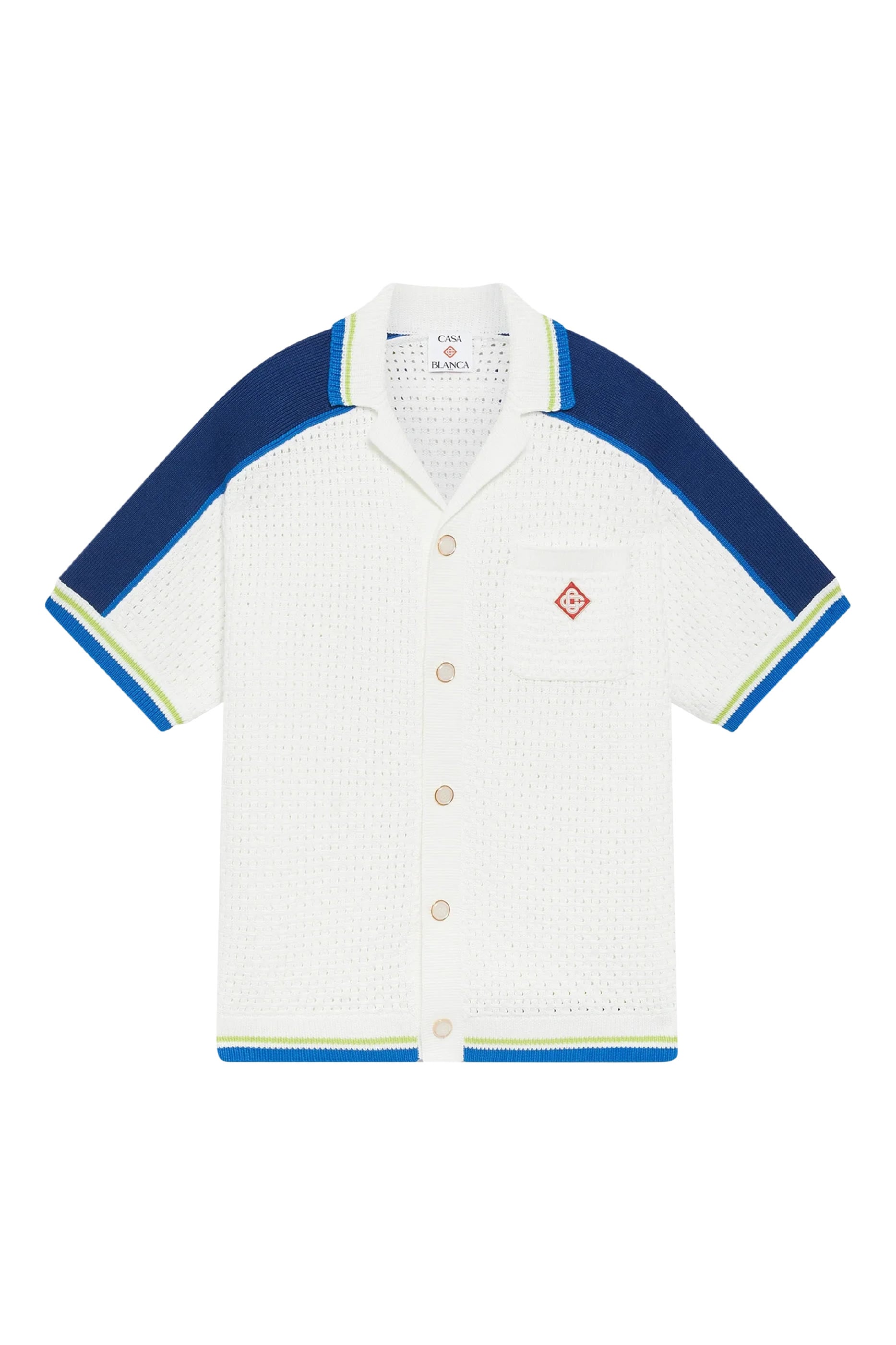 قميص كروشيه بأكمام قصيرة