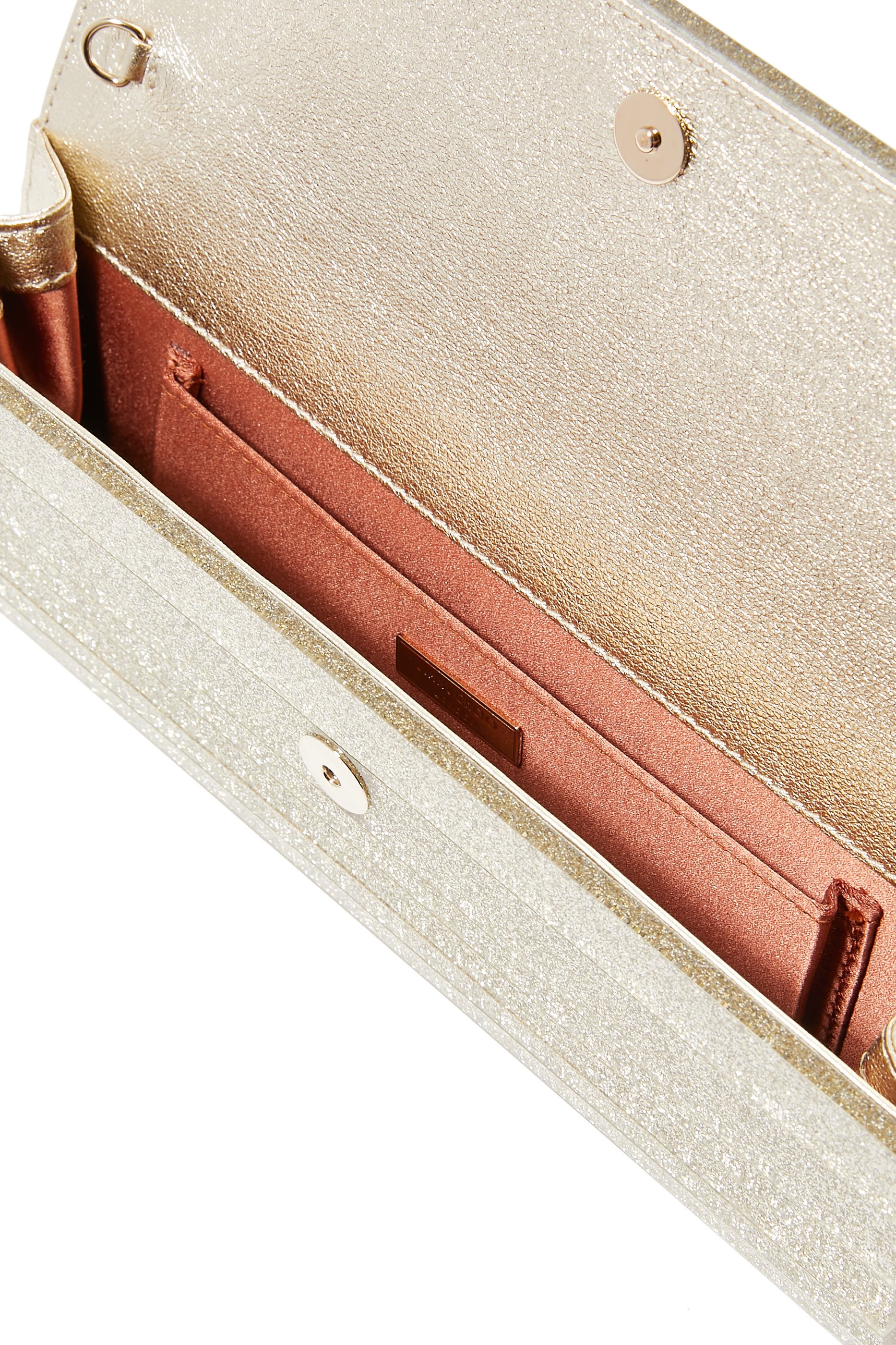 كلاتش سويتي شمباين مزين بجليتر بارز الملمس