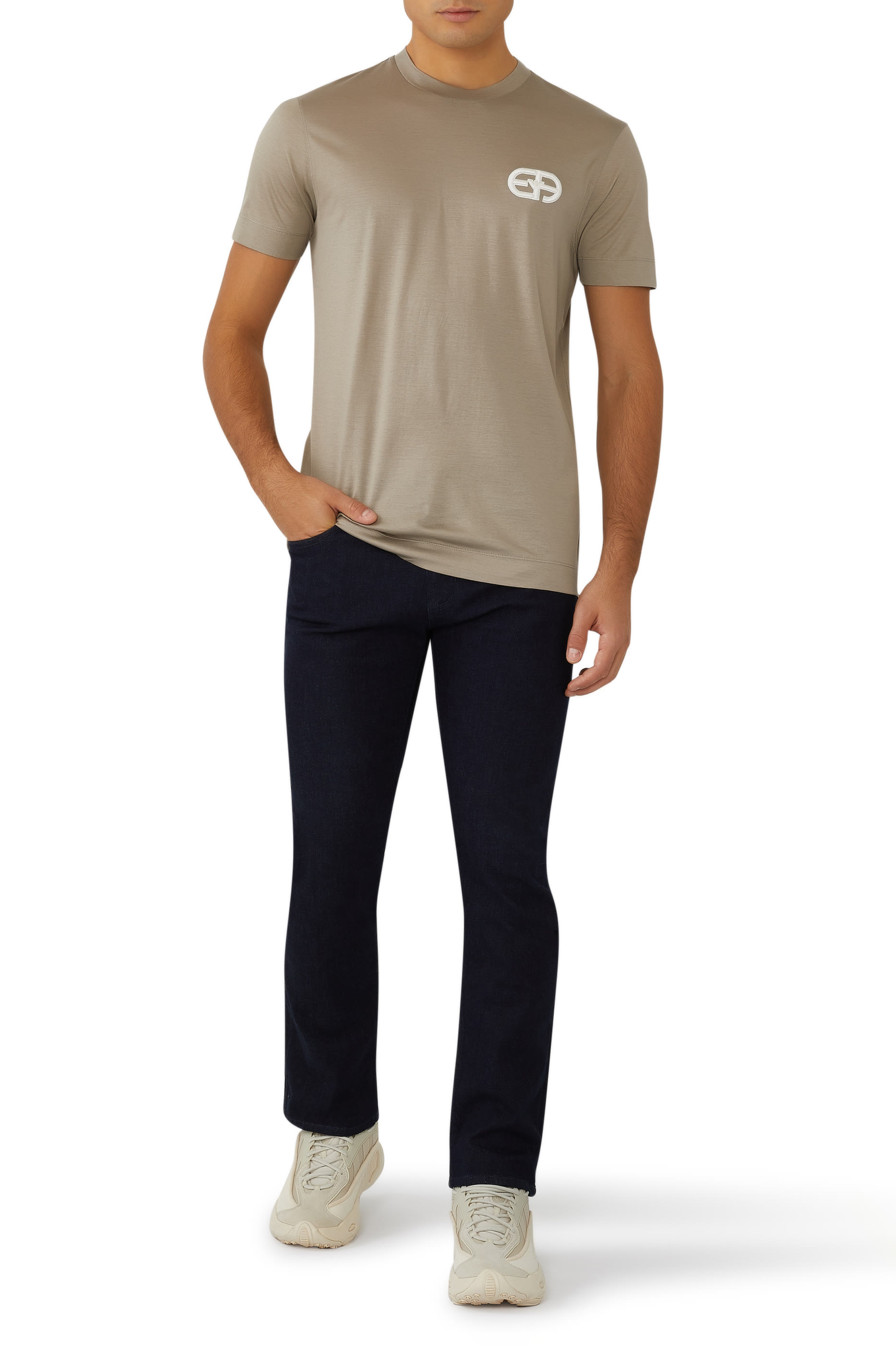 بنطال جينز بقصة ساق مستقيمة قطن دنيم