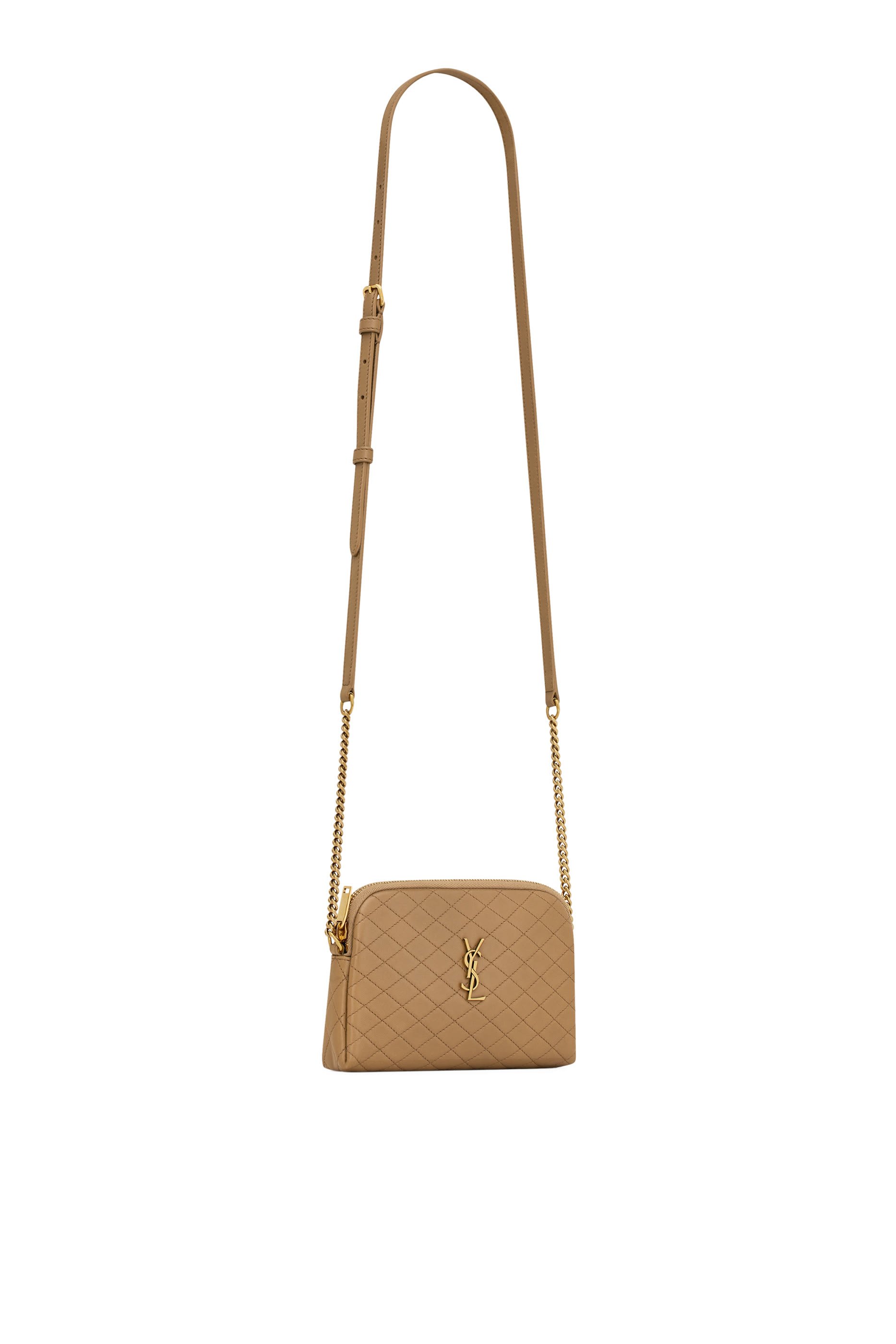 حقيبة صغيرة غابي بسحاب جلد حمل مبطن