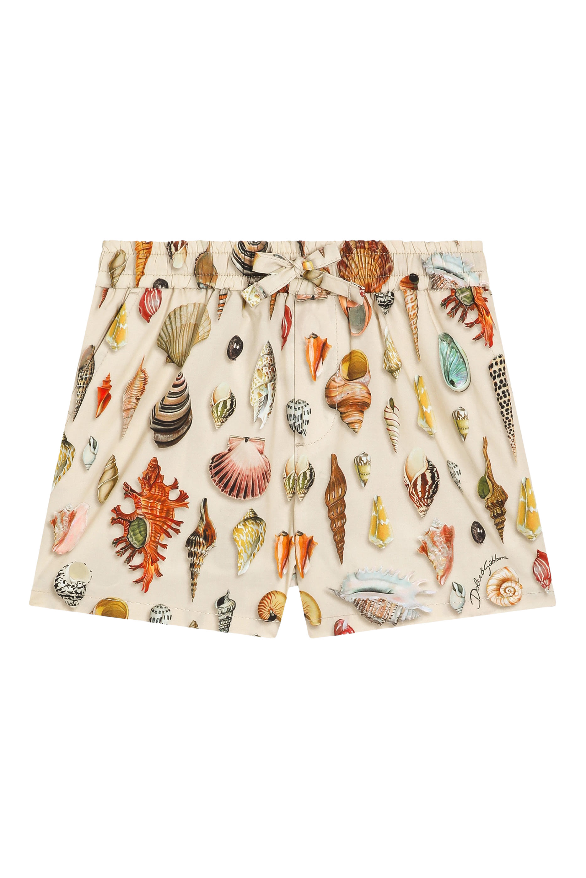 شورت برمودا بنقشة صدف بوبلين للأطفال