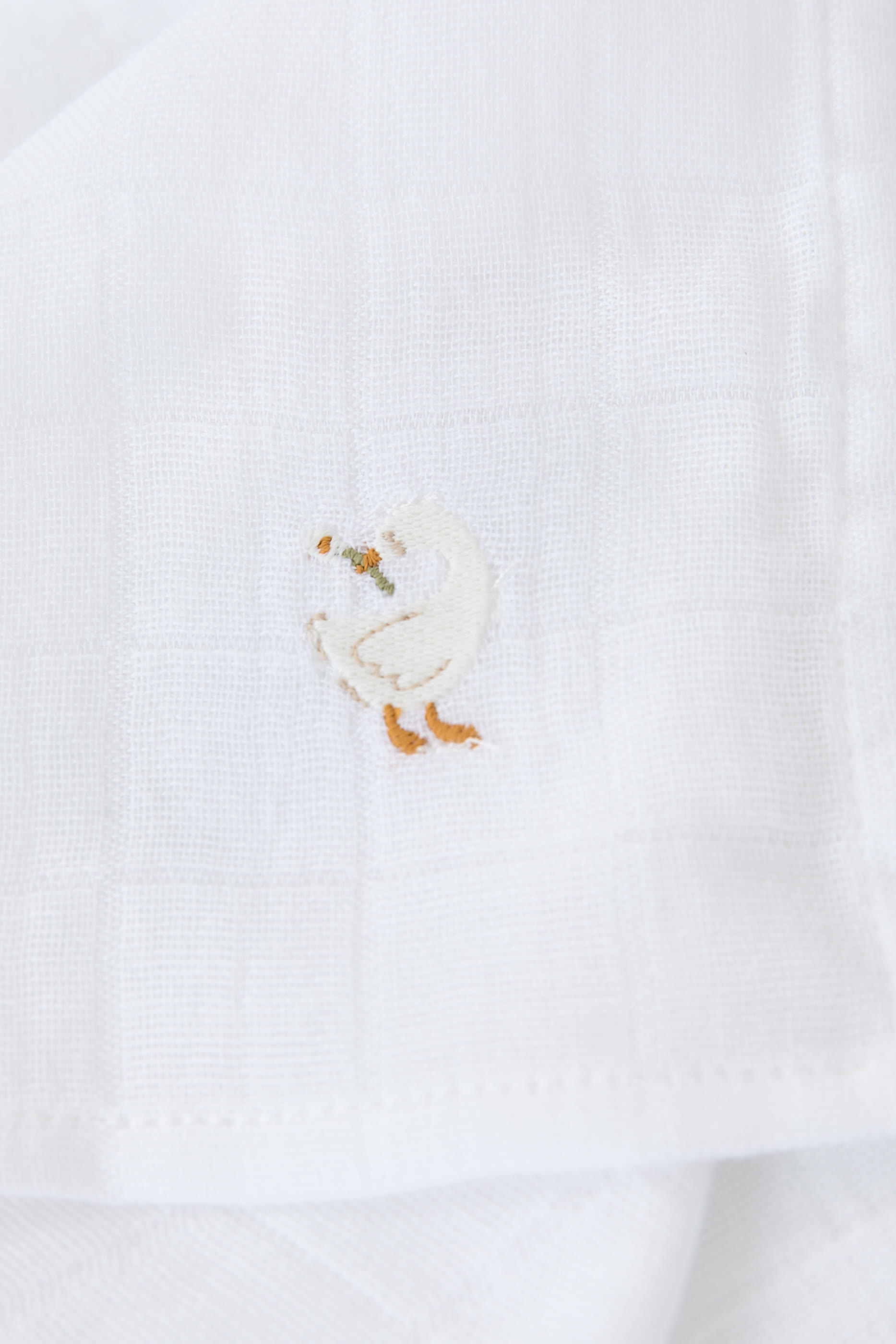 طقم موسلين بنقشة صغار البط قطن عضوي للأطفال، قطعتين