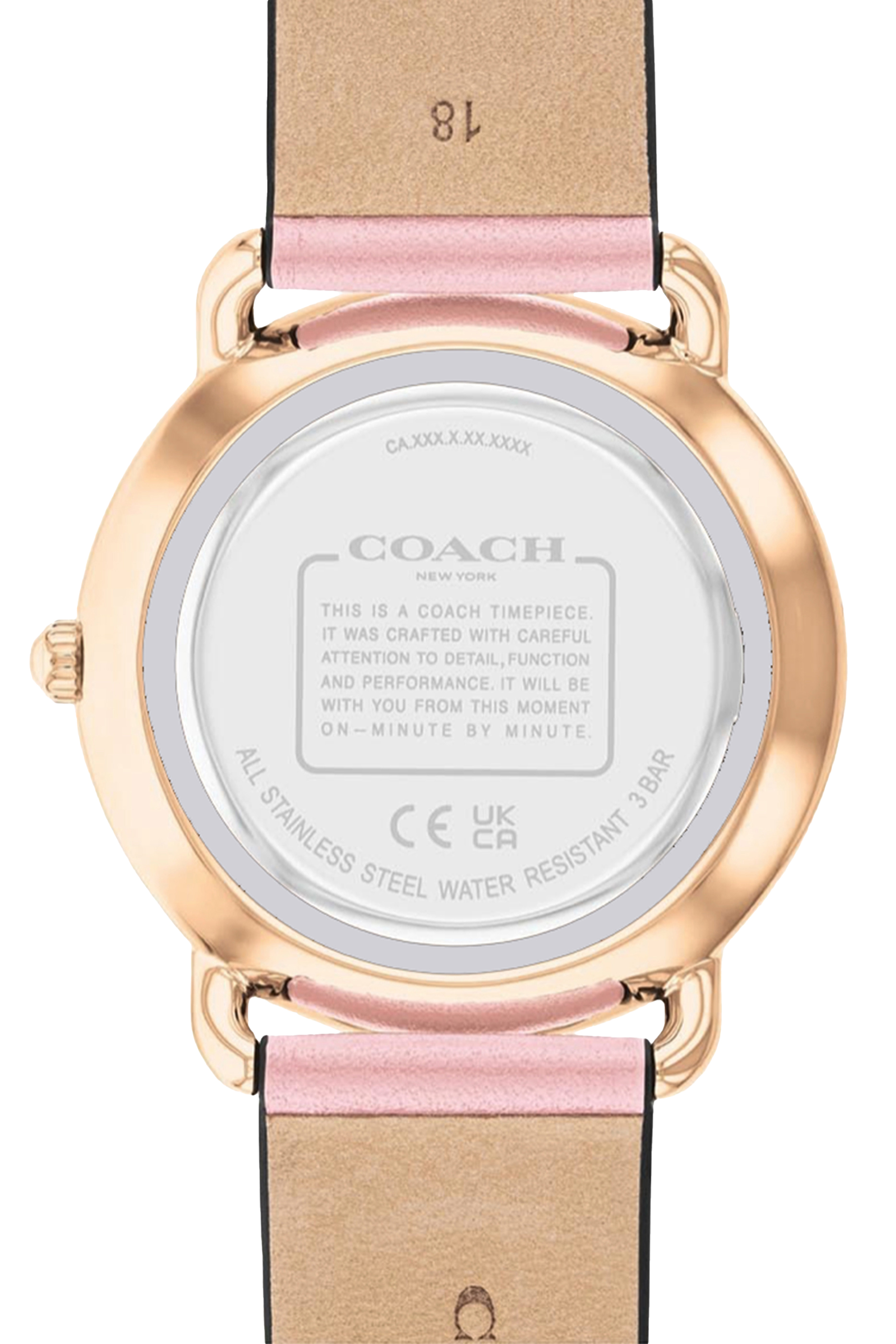 ساعة إيليوت كوارتز بمينا وردية