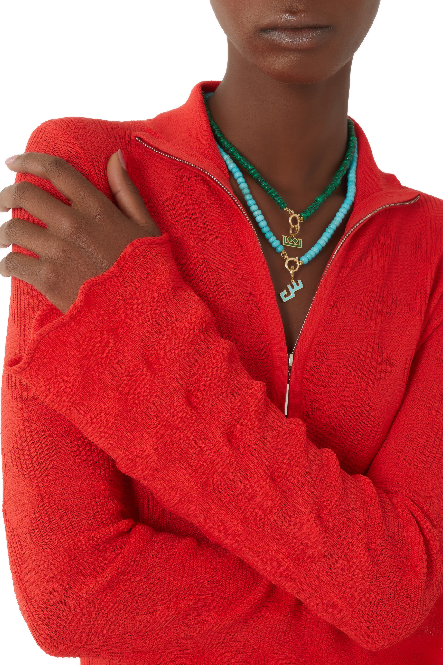 قلادة بخرز ملاكيت