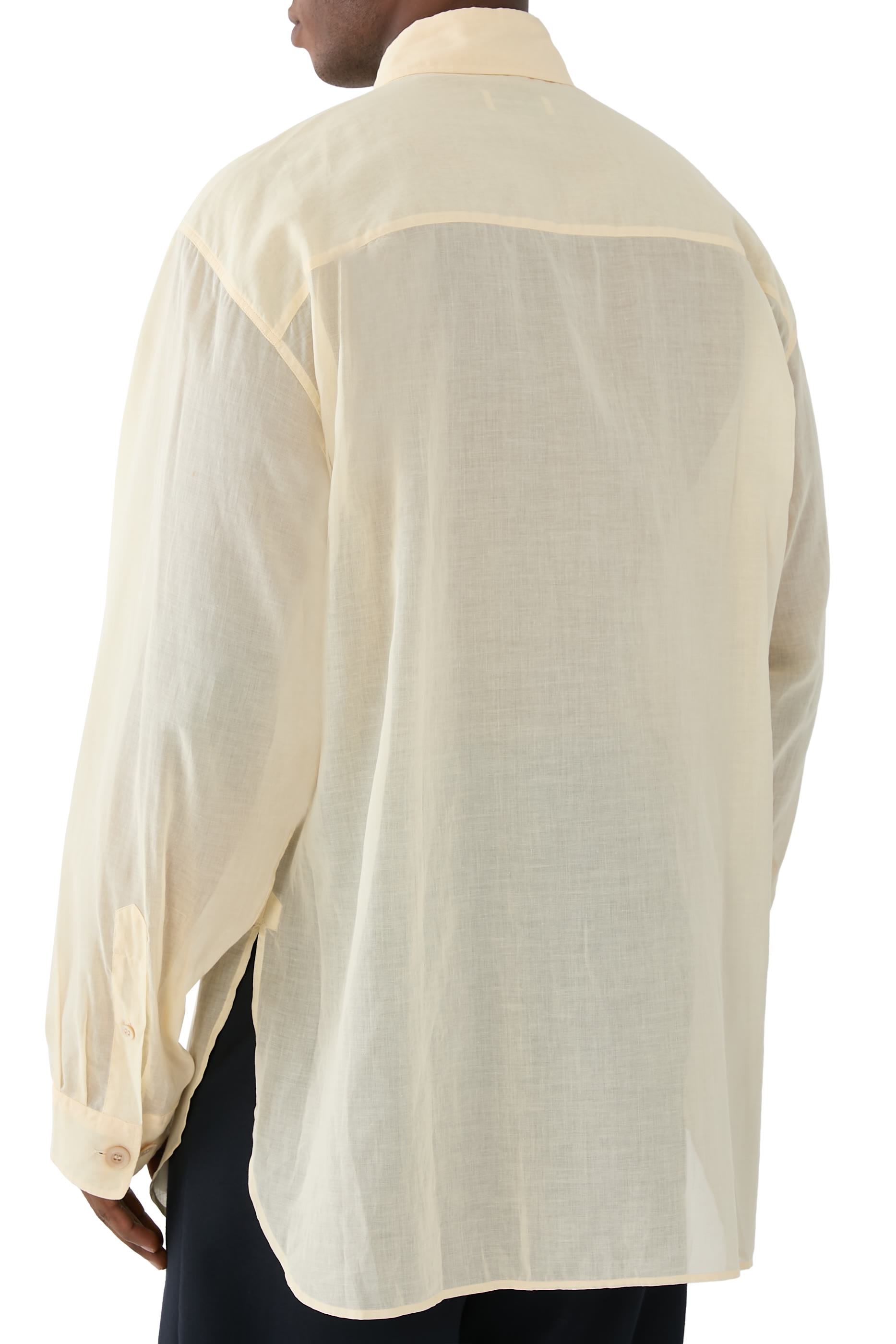 قميص بقصة فضفاضة قطن