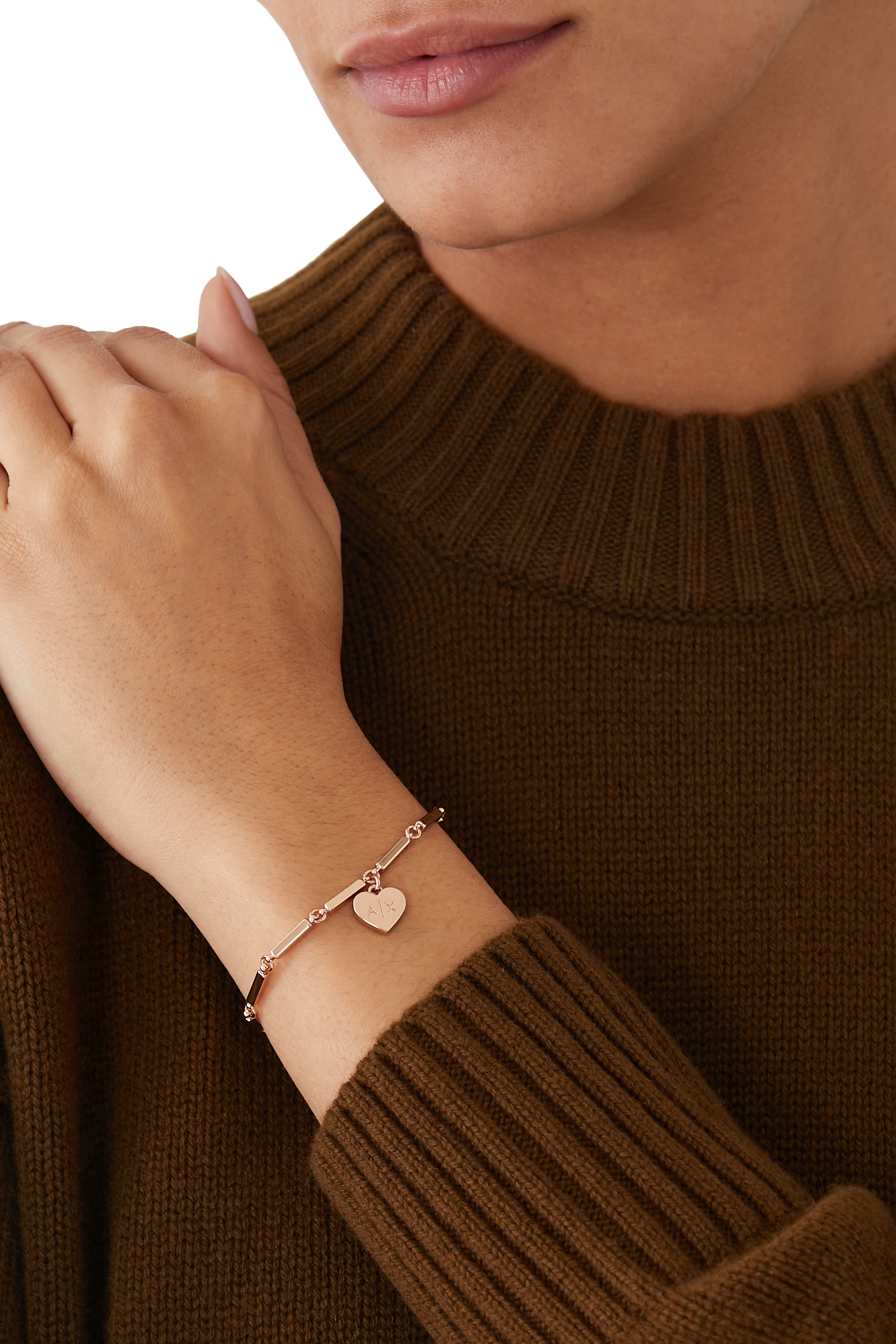 طقم سوار وساعة ستانليس ستيل بثلاث عقارب