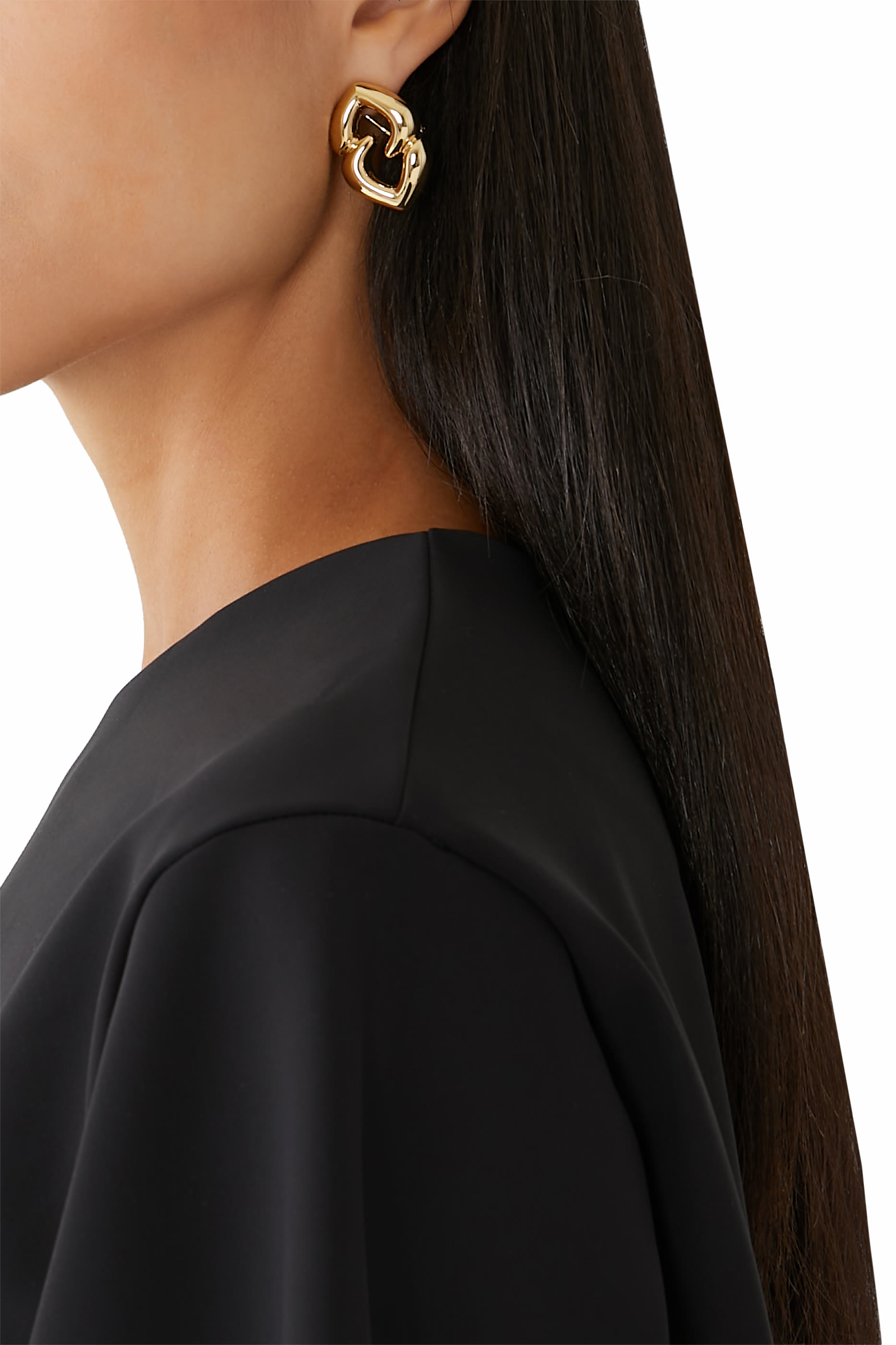 أقراط بتصميم قلب تجريدي